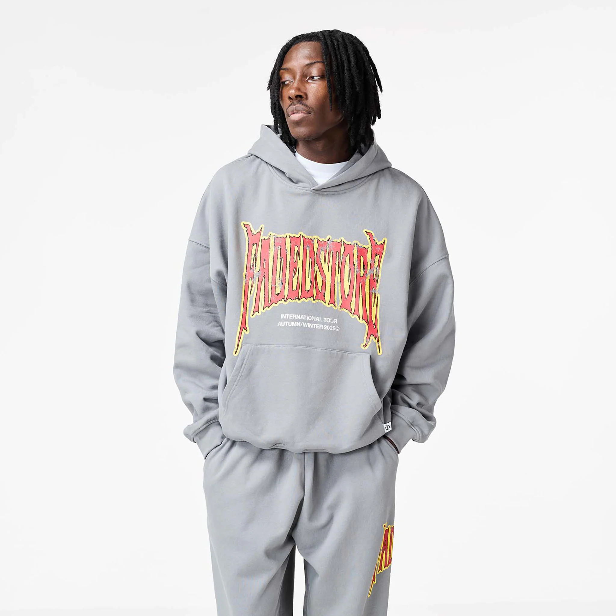 Blackletter Hoodie | Mid Grey - Image 3
