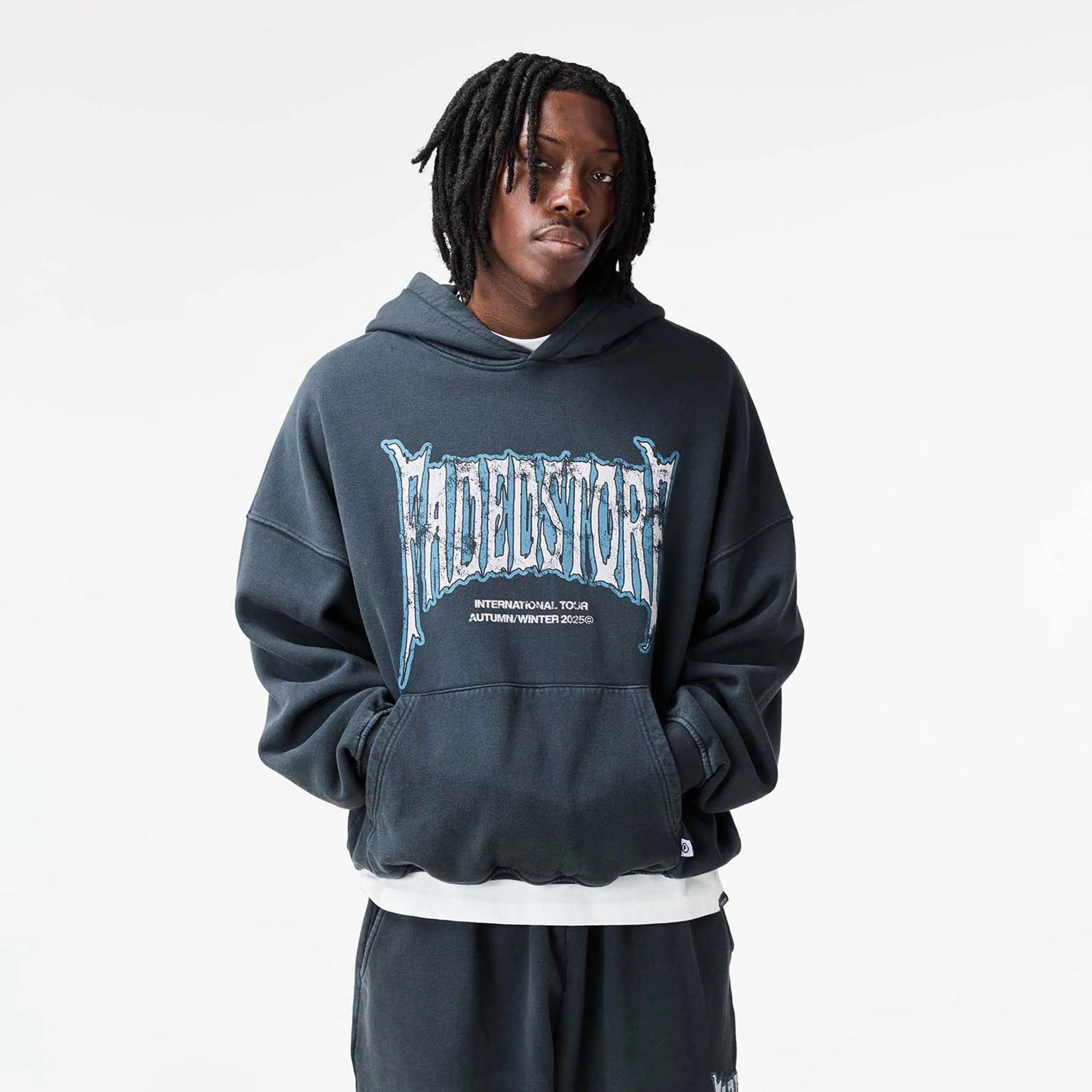 Blackletter Hoodie | Washed Black - Image 4