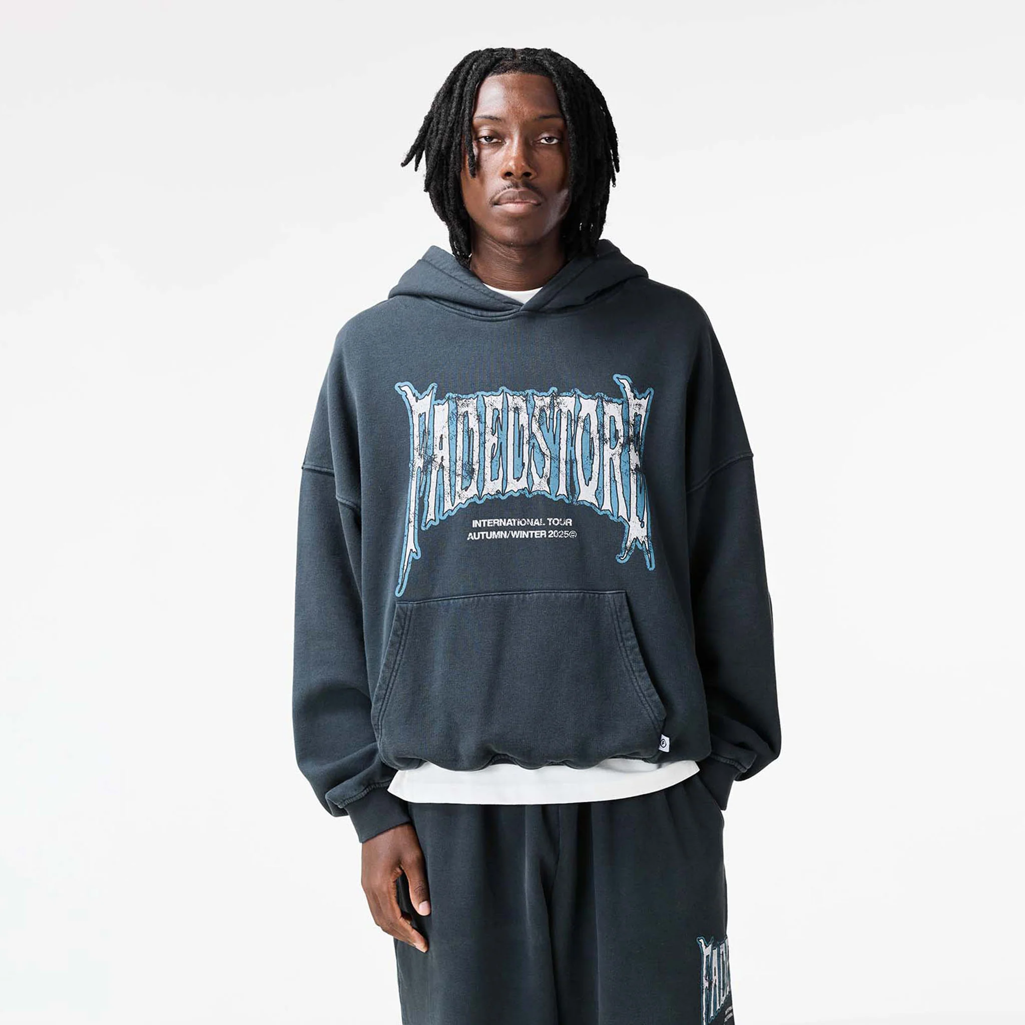 Blackletter Hoodie | Washed Black - Image 7