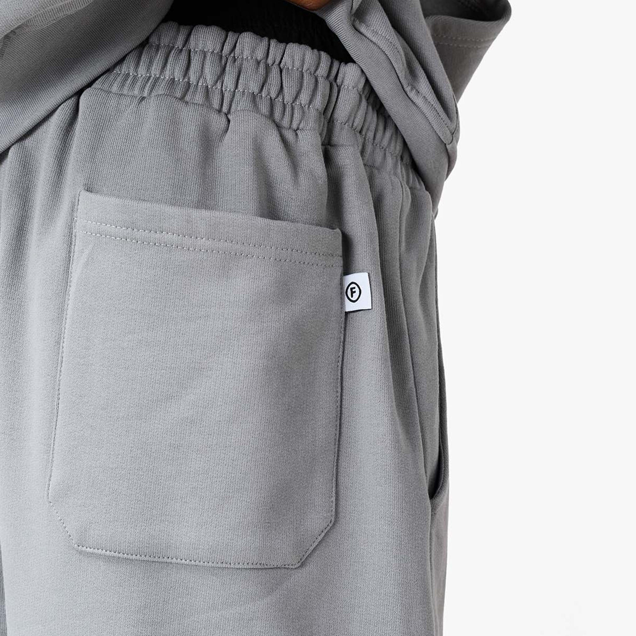 Blackletter Open Hem Tracksuit | Mid Grey - Image 12