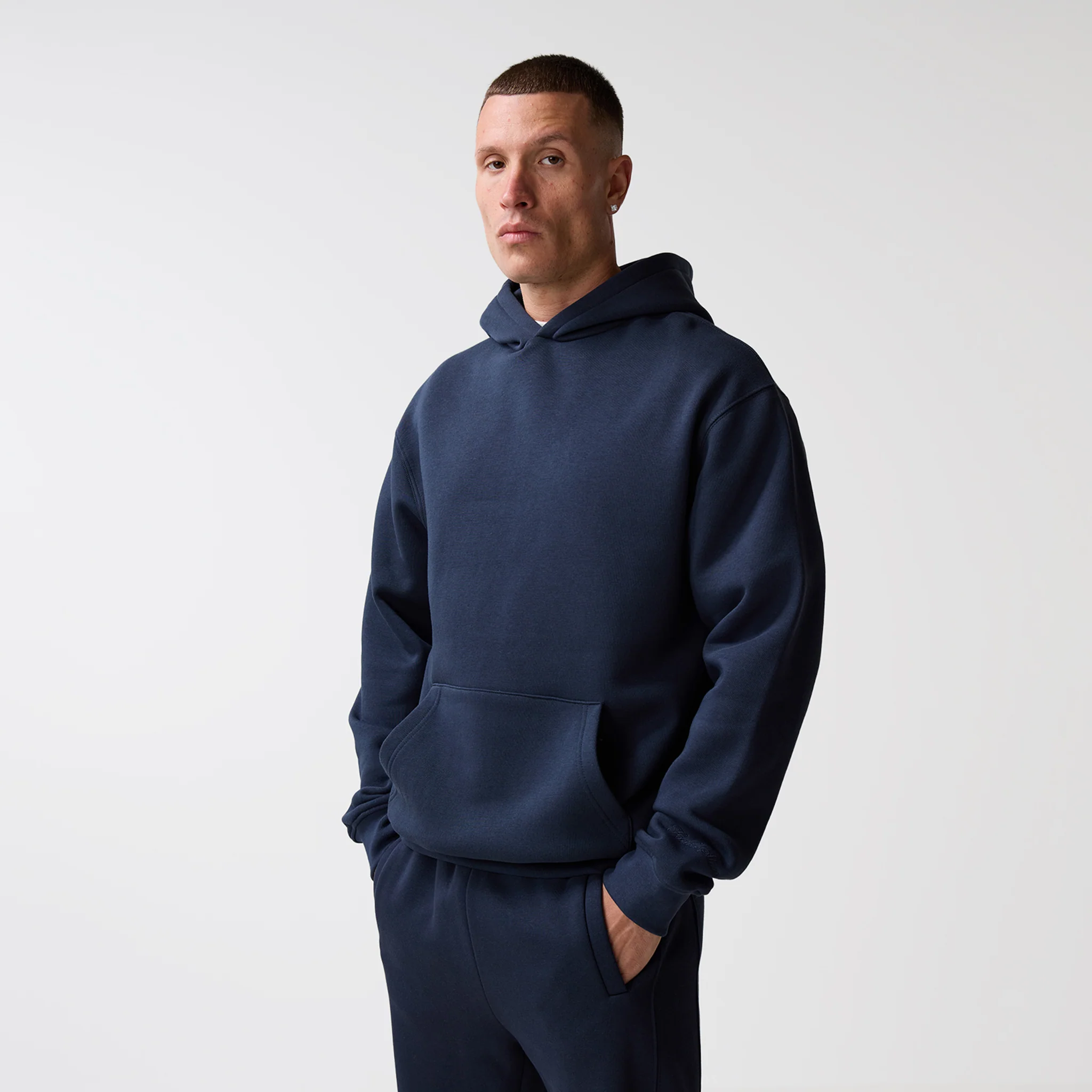 Box Fit Hoodie | Navy - Image 3
