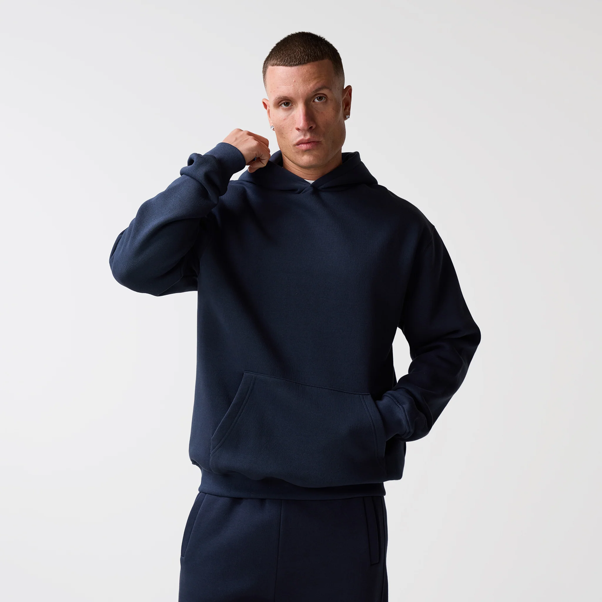 Box Fit Hoodie | Navy - Image 5
