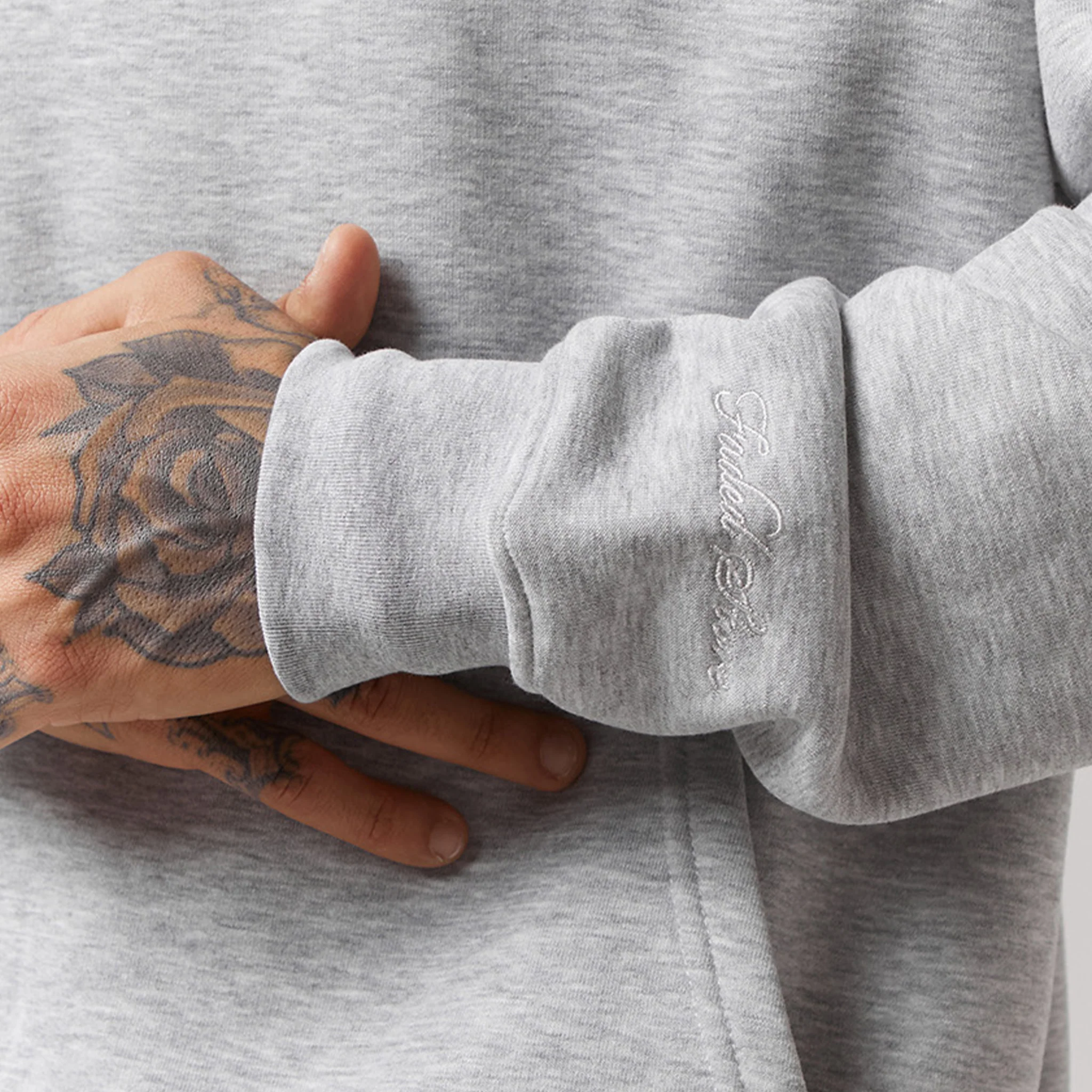 Box Fit Tracksuit | Grey Marl - Image 3