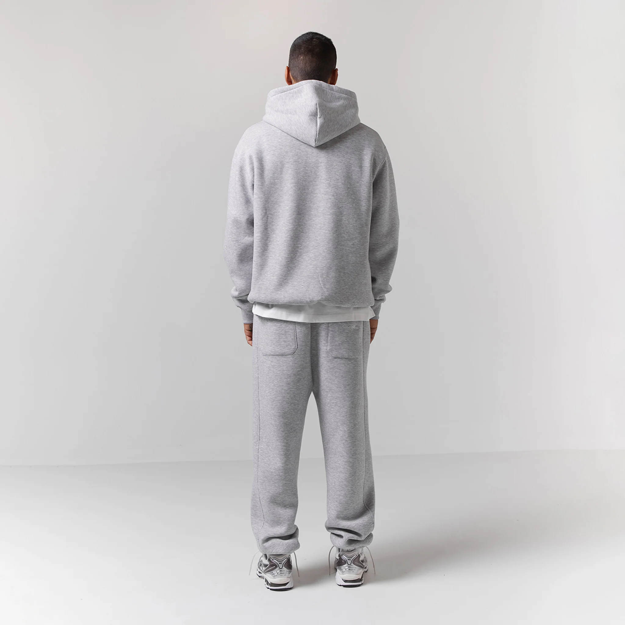 Box Fit Tracksuit | Grey Marl - Image 6