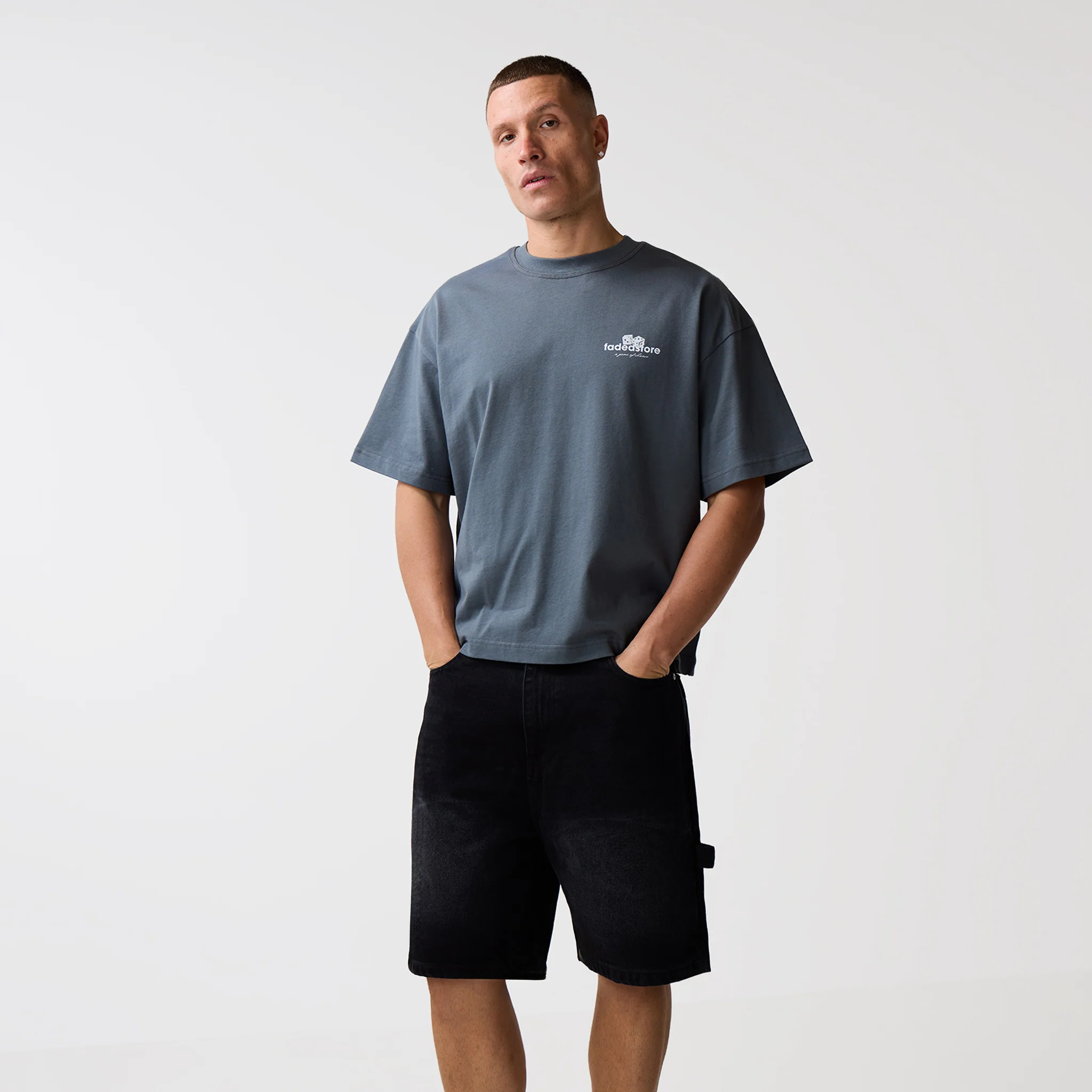 Carpenter Denim Shorts | Washed Black - Image 3