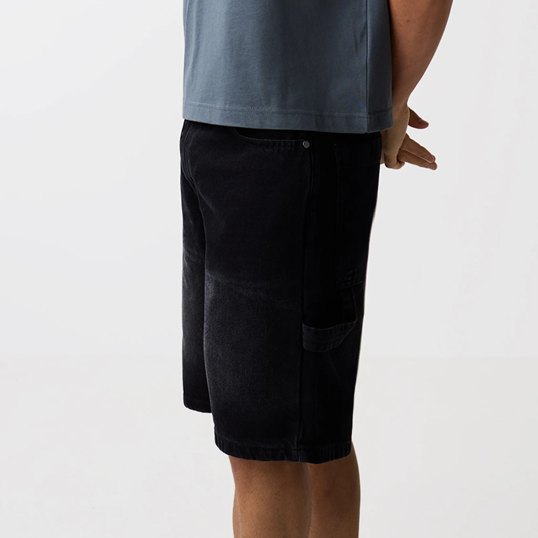 Carpenter Denim Shorts | Washed Black - Image 5