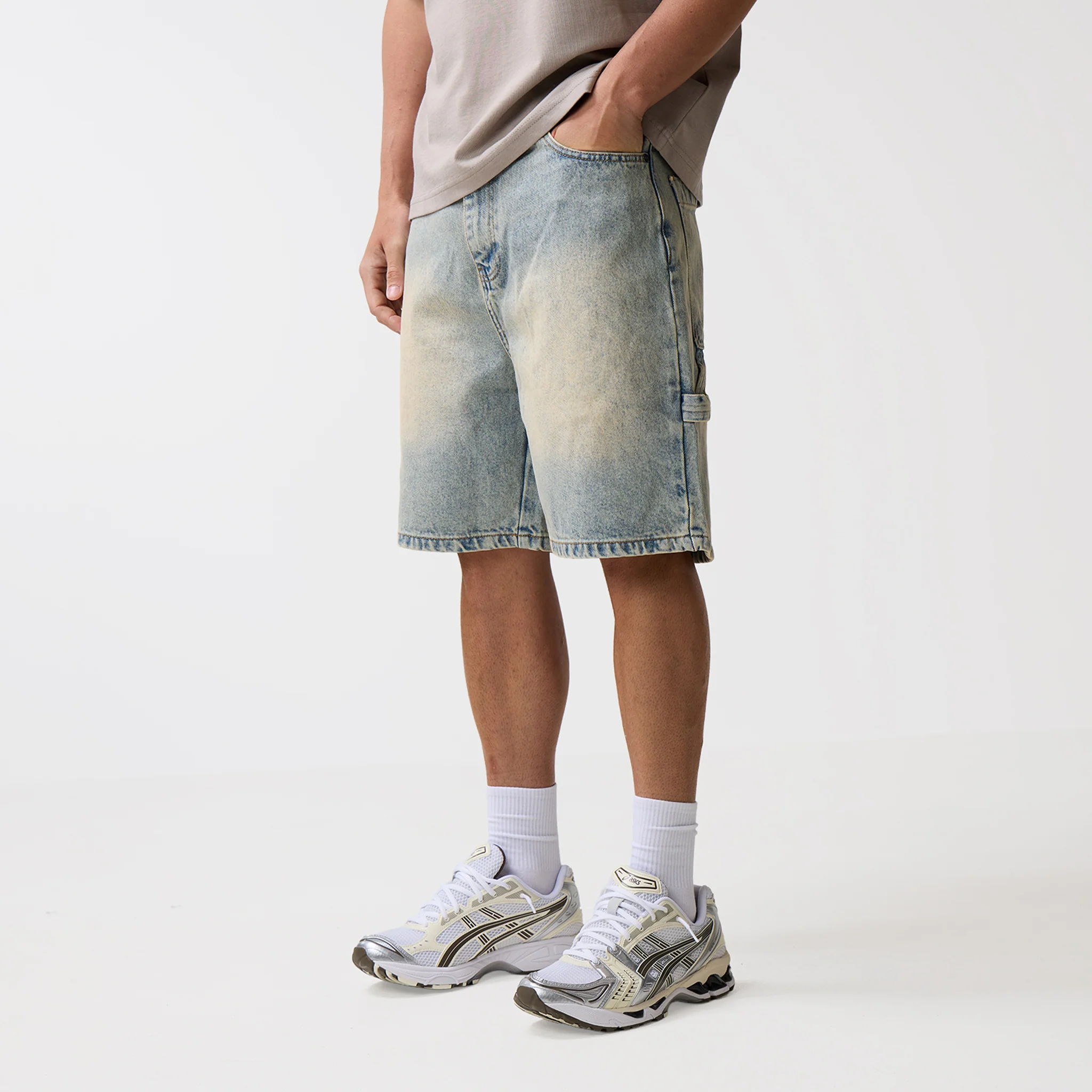 Carpenter Denim Shorts | Washed Blue - Image 3