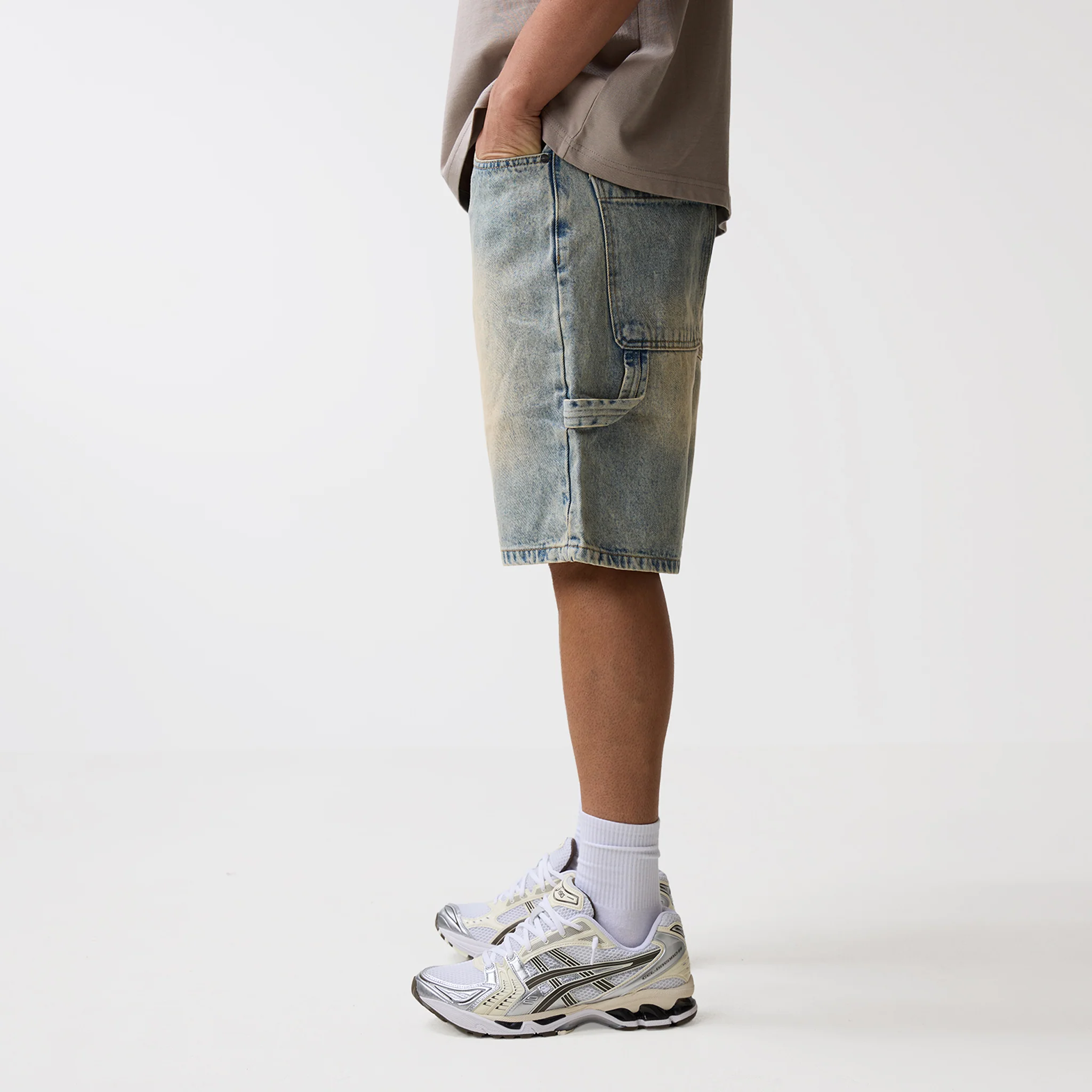 Carpenter Denim Shorts | Washed Blue - Image 4
