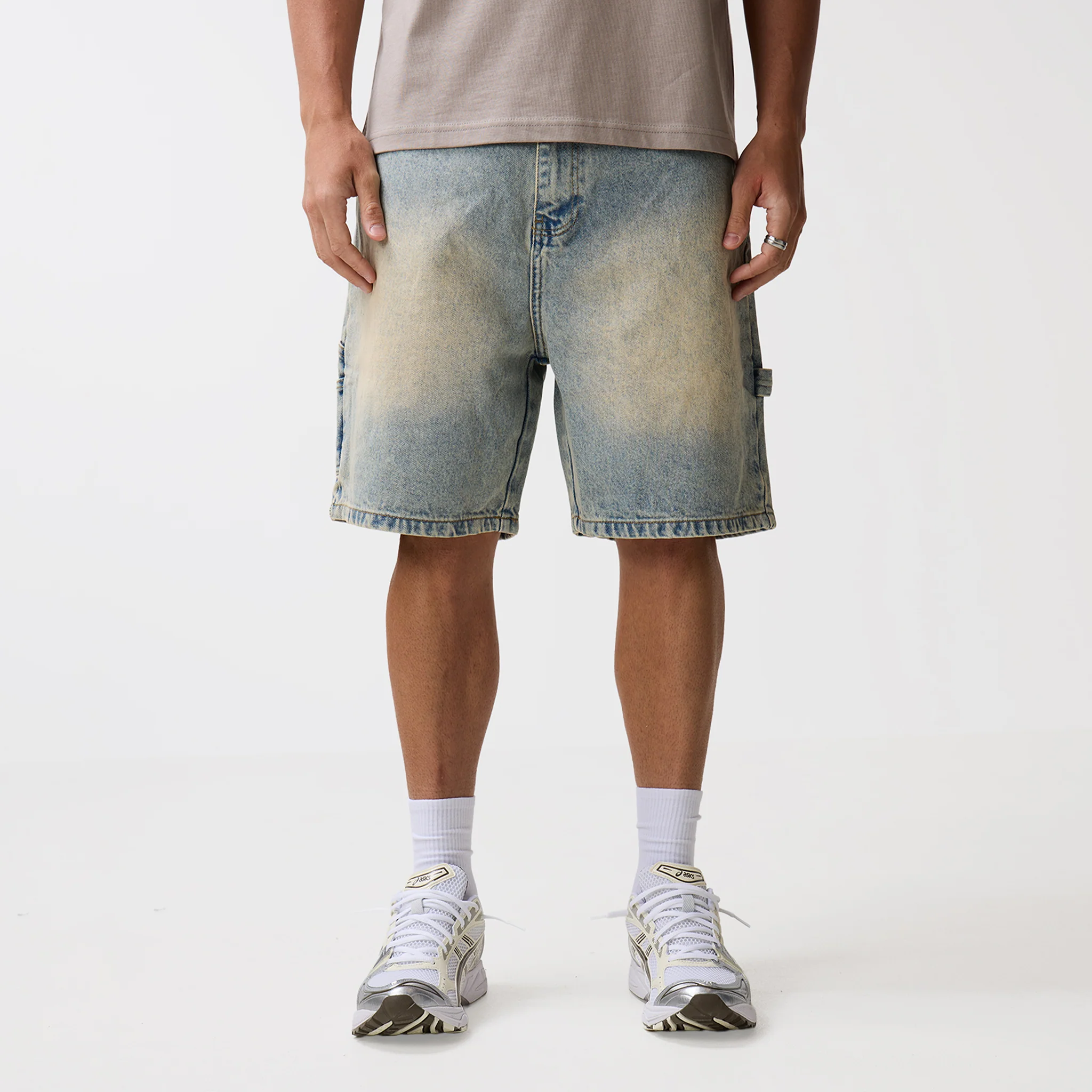 Carpenter Denim Shorts | Washed Blue - Image 6