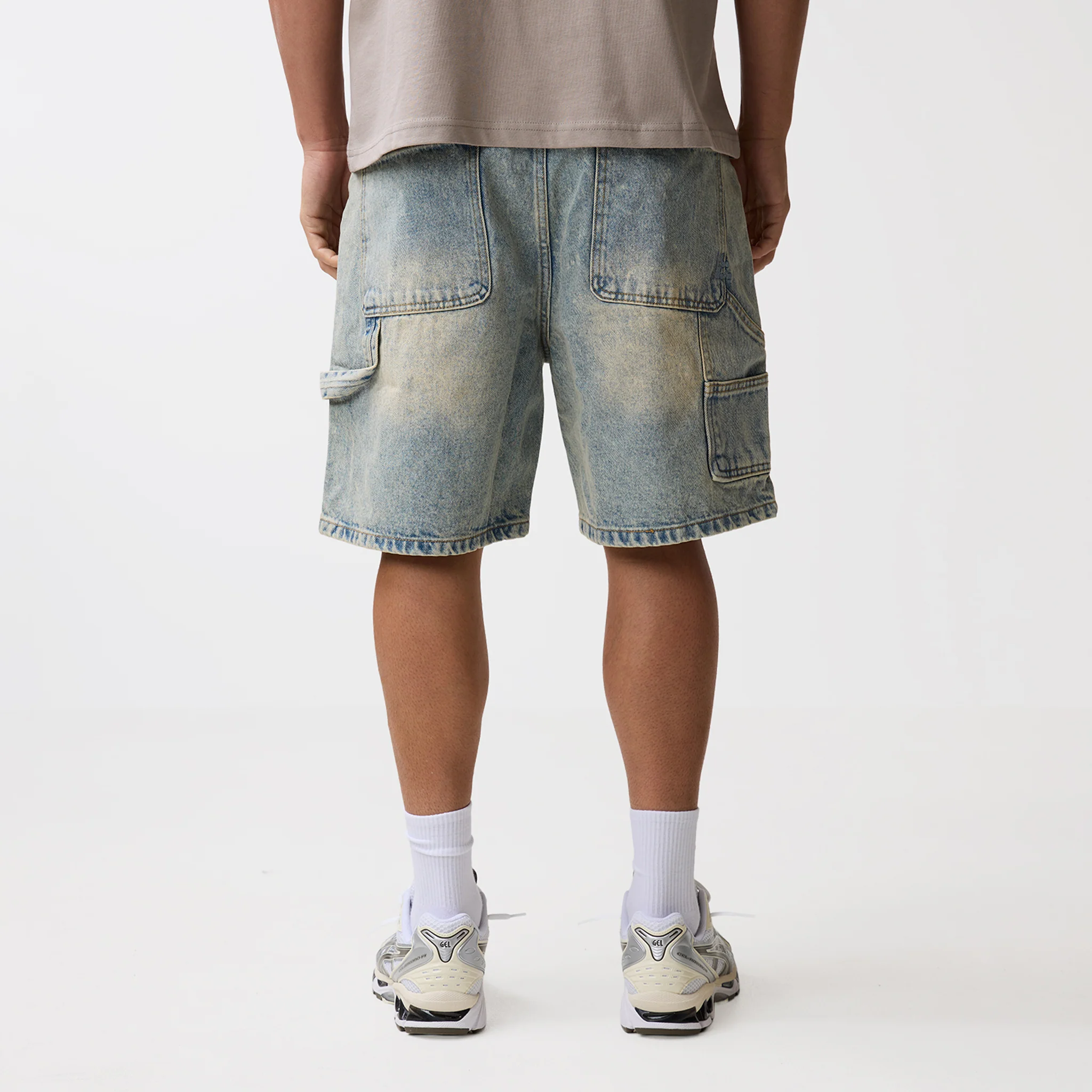 Carpenter Denim Shorts | Washed Blue - Image 9