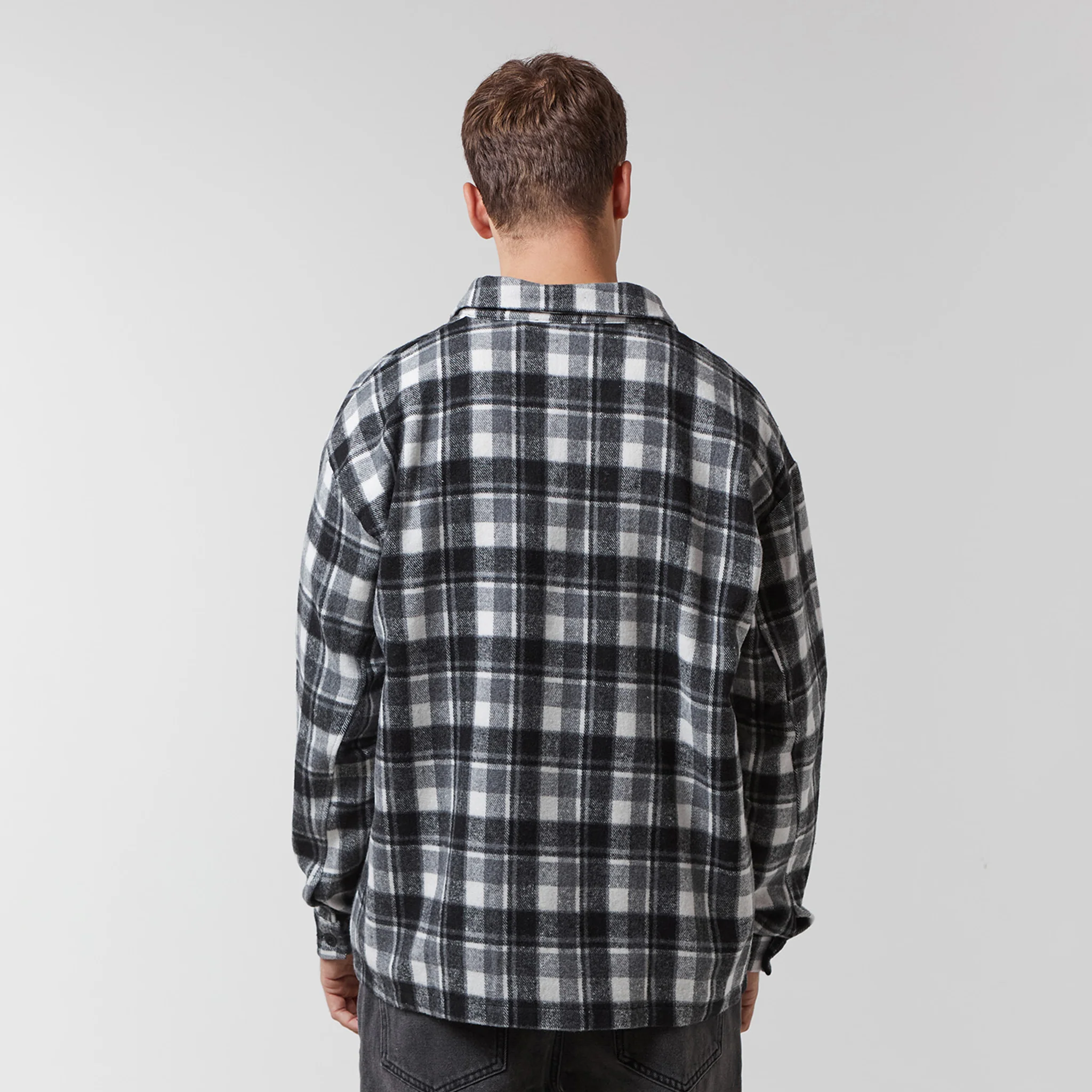 Check Flannel Shirt | Charcoal - Image 5