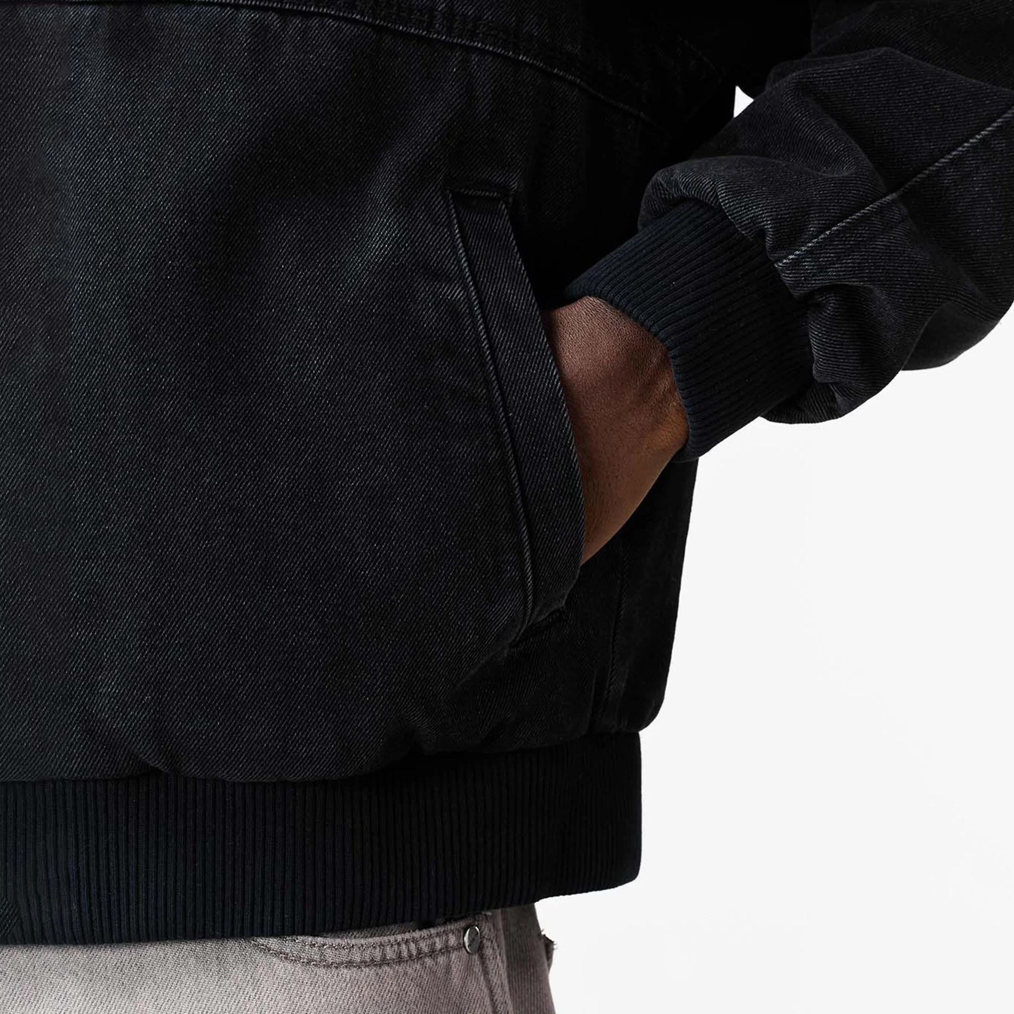 Denim Hooded Detroit Jacket | Black Wash - Image 11