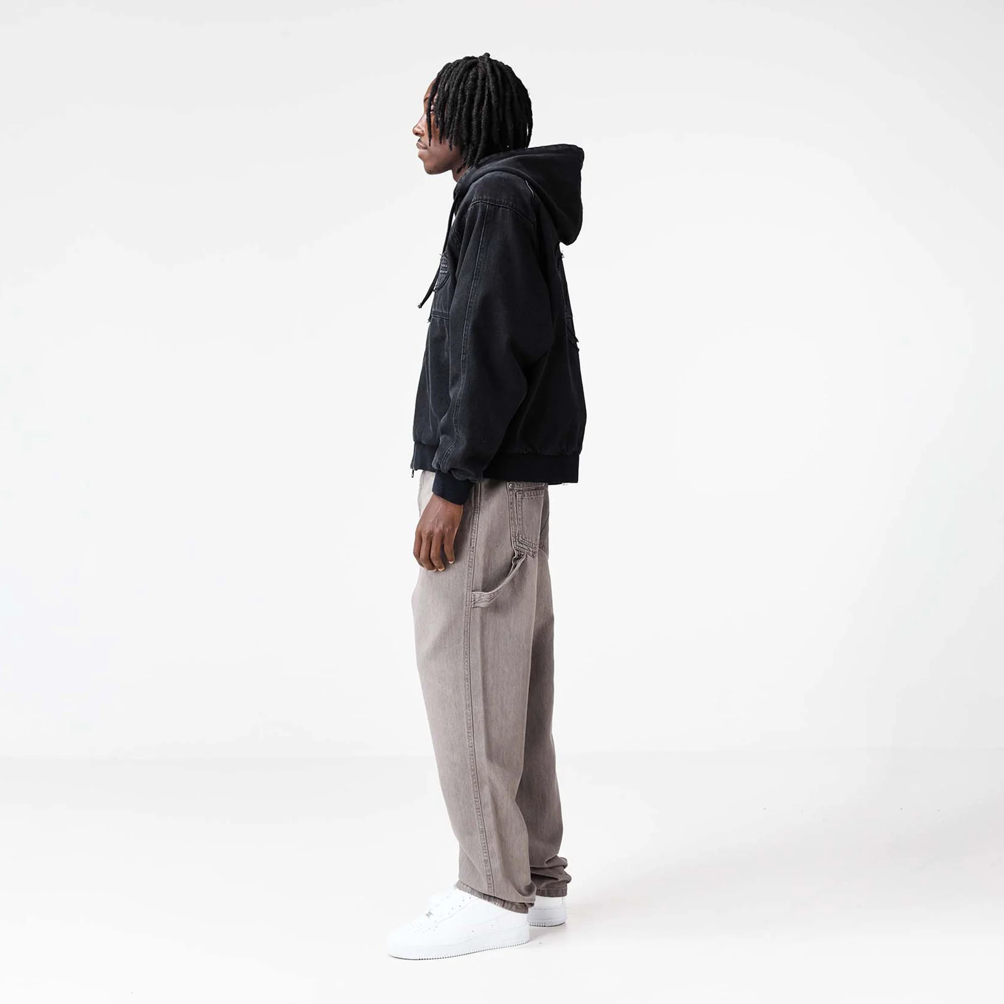 Denim Hooded Detroit Jacket | Black Wash - Image 14