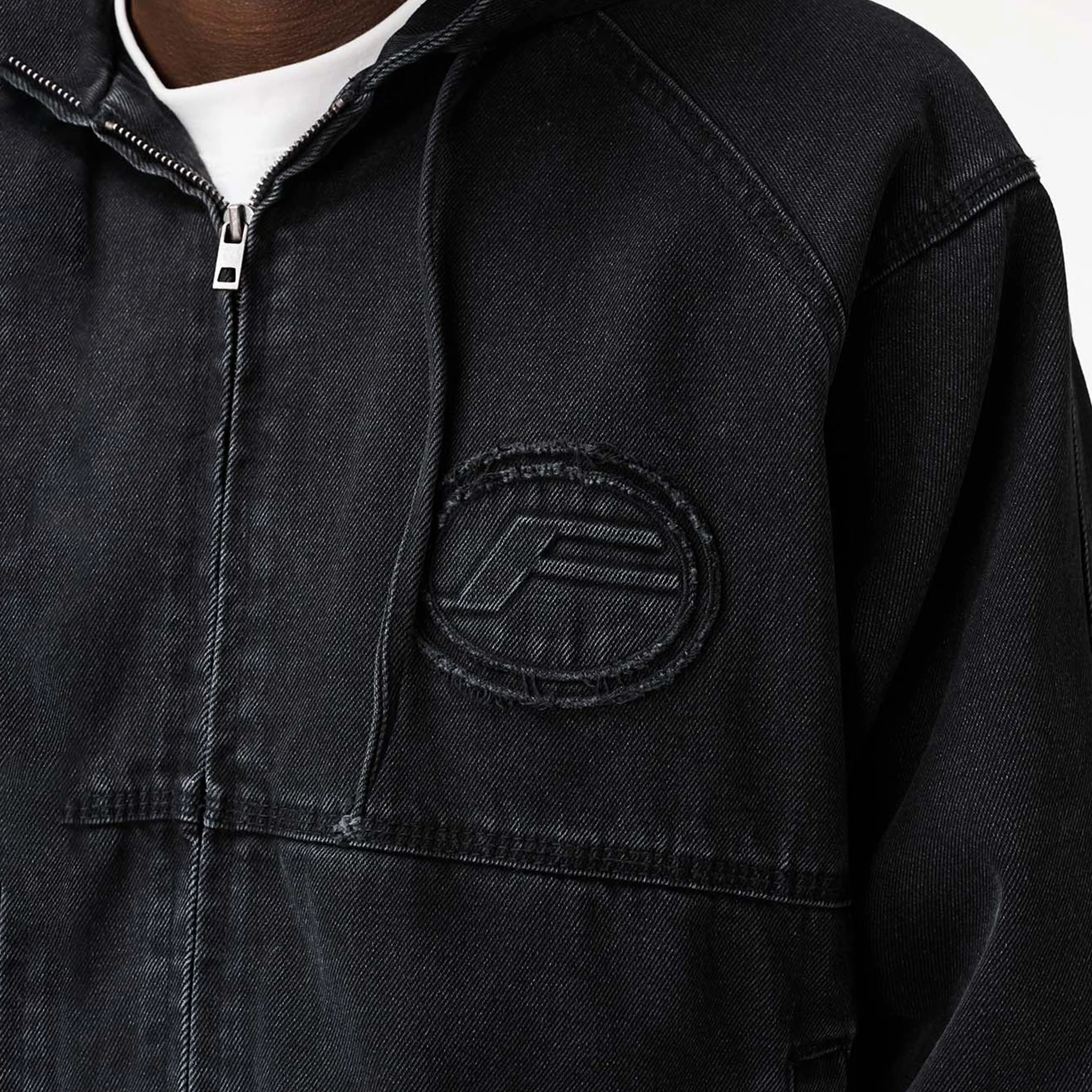 Denim Hooded Detroit Jacket | Black Wash - Image 4