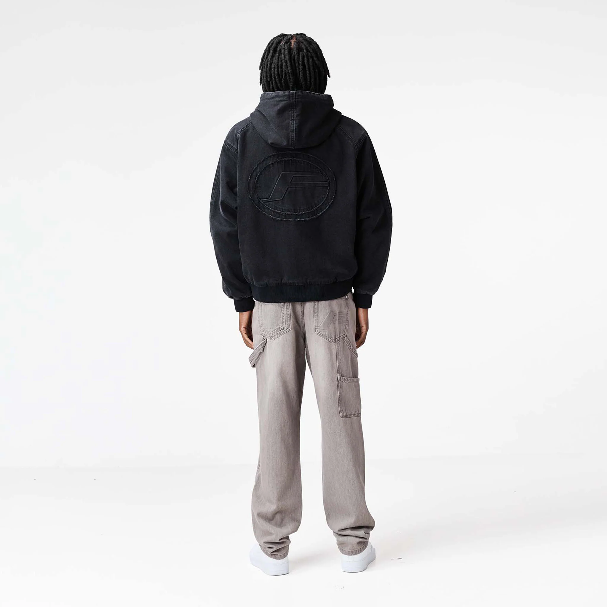 Denim Hooded Detroit Jacket | Black Wash - Image 5