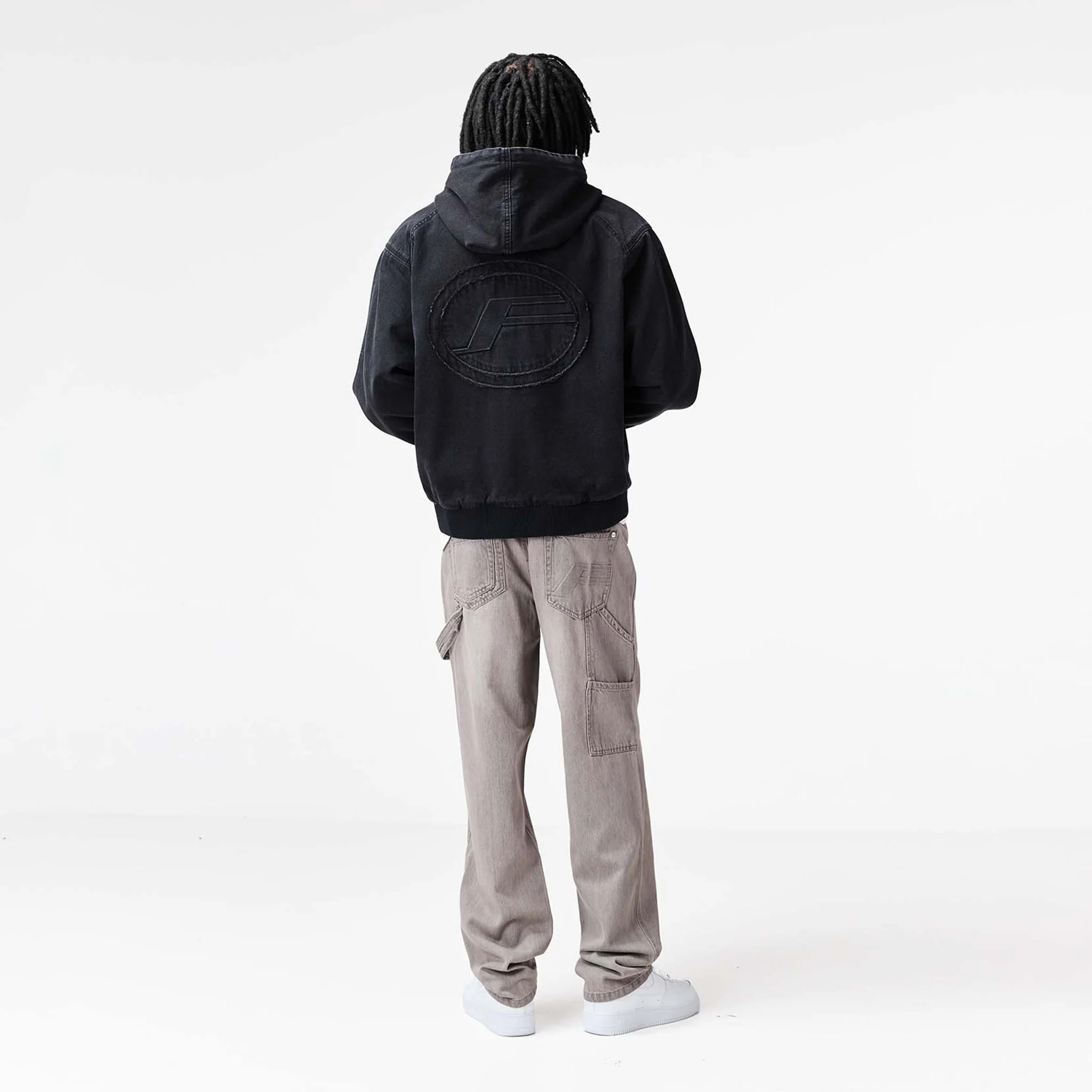 Denim Hooded Detroit Jacket | Black Wash - Image 7