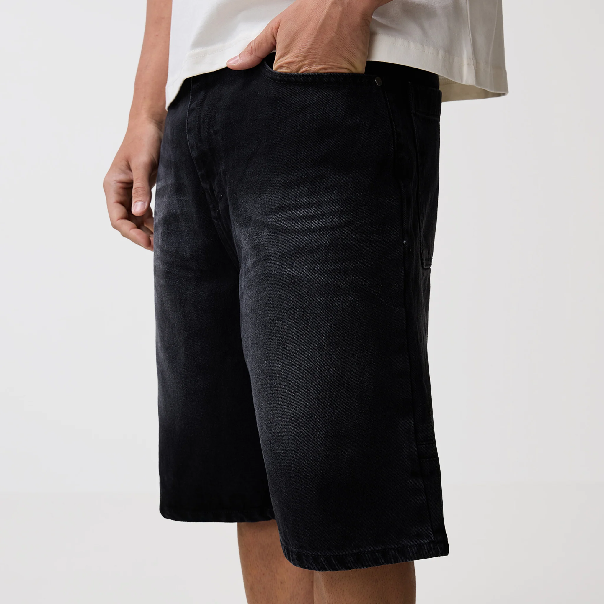 Denim Jorts | Washed Black - Image 4