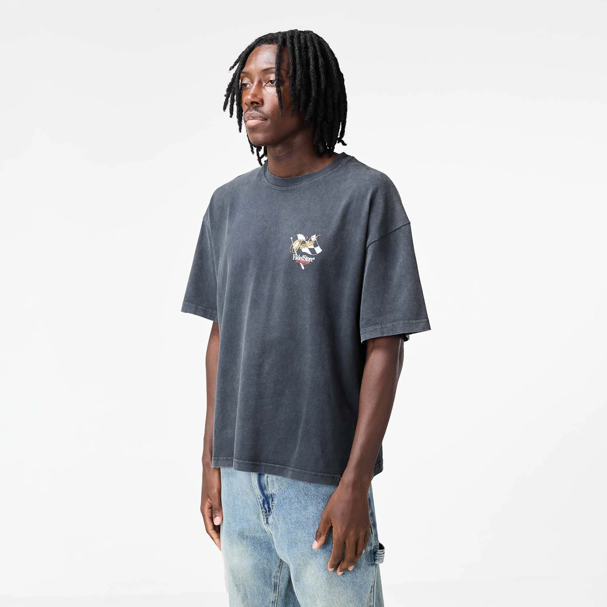 Flag T-Shirt | Washed Black - Image 3