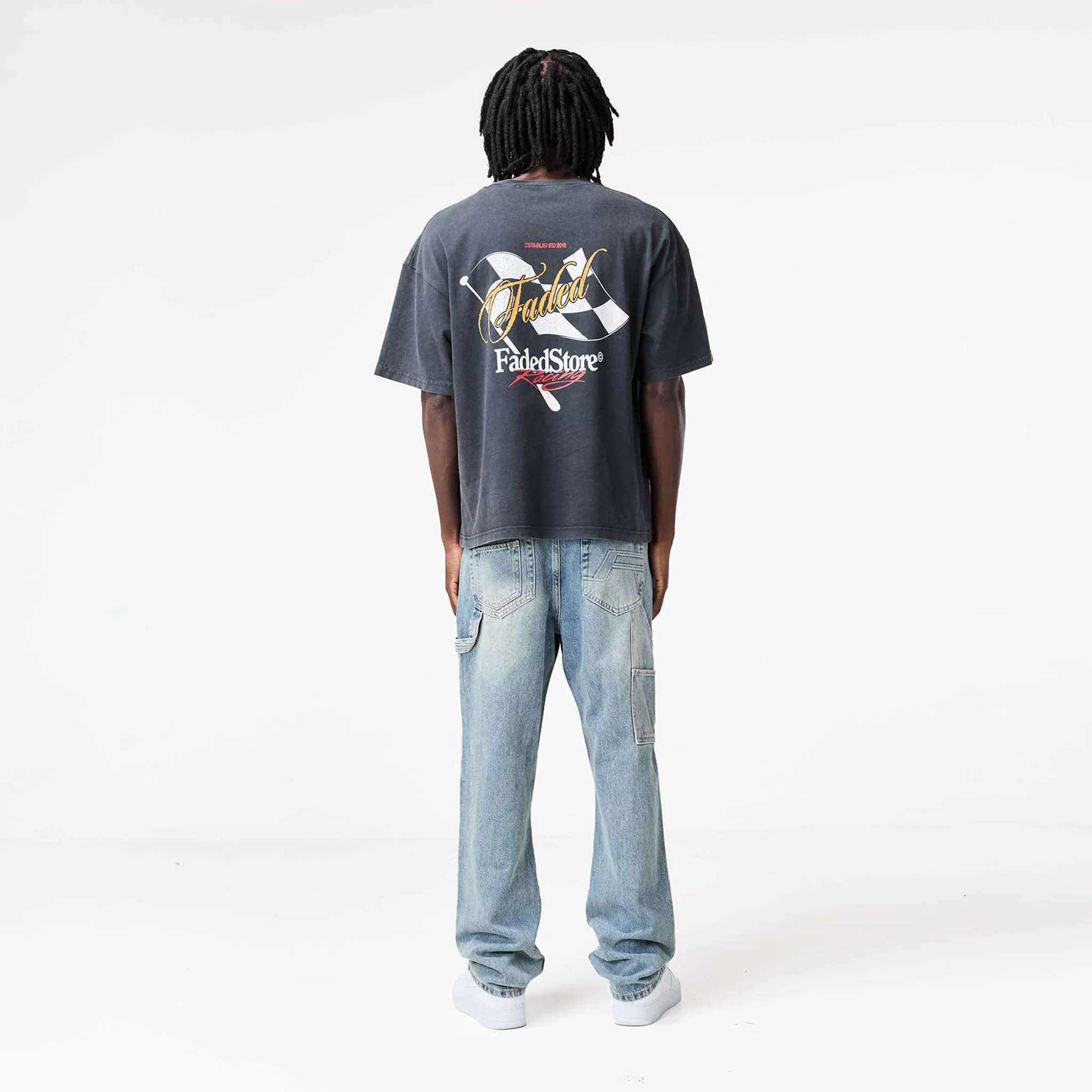 Flag T-Shirt | Washed Black - Image 4