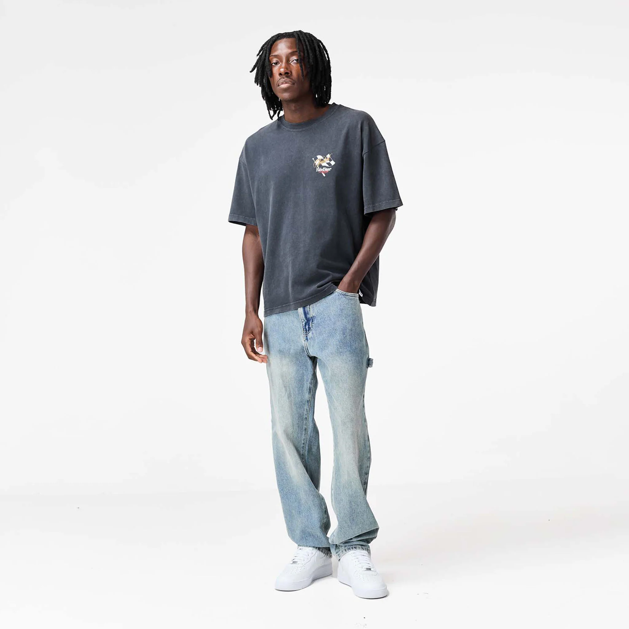 Flag T-Shirt | Washed Black - Image 6