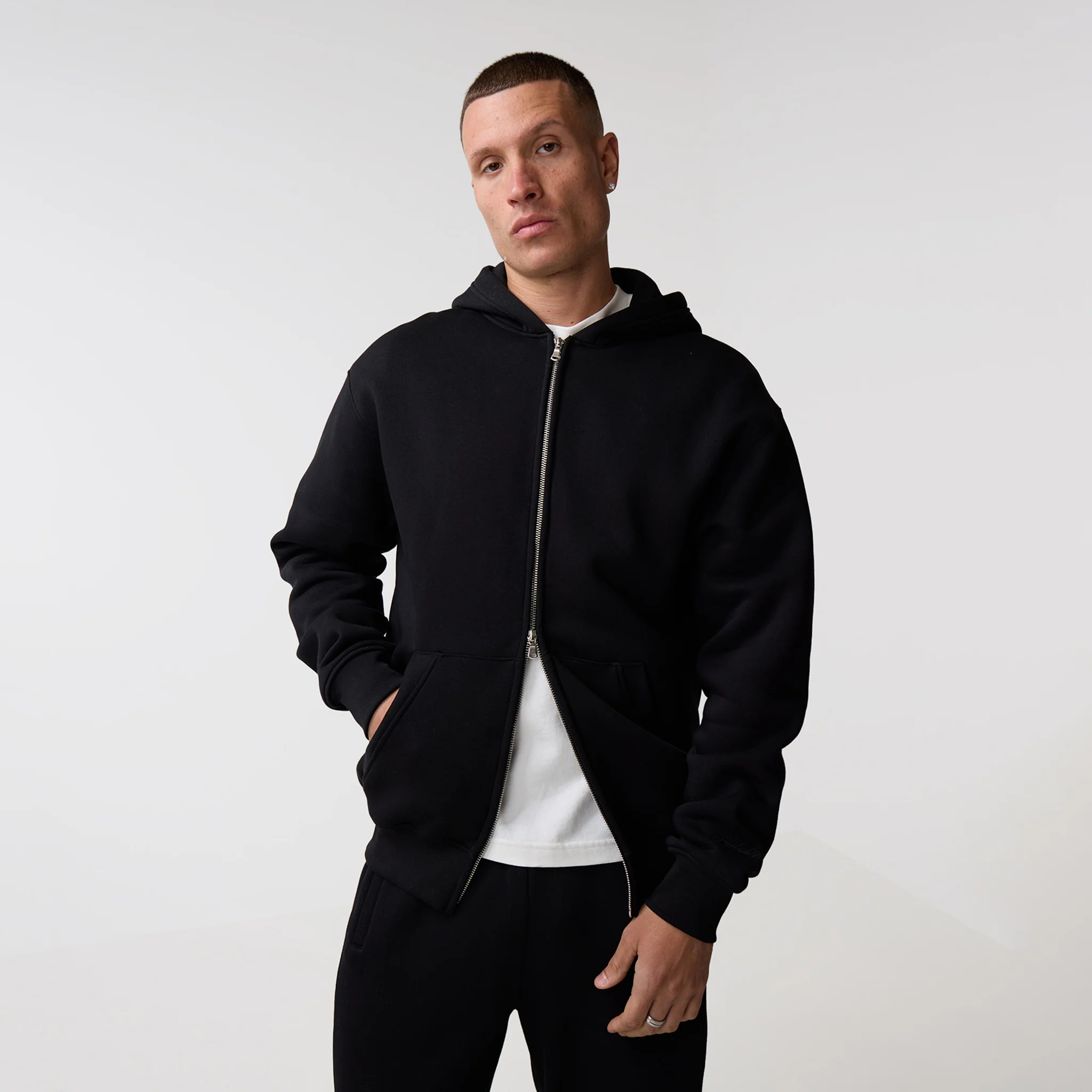 Full Zip Hoodie | Black - Image 3