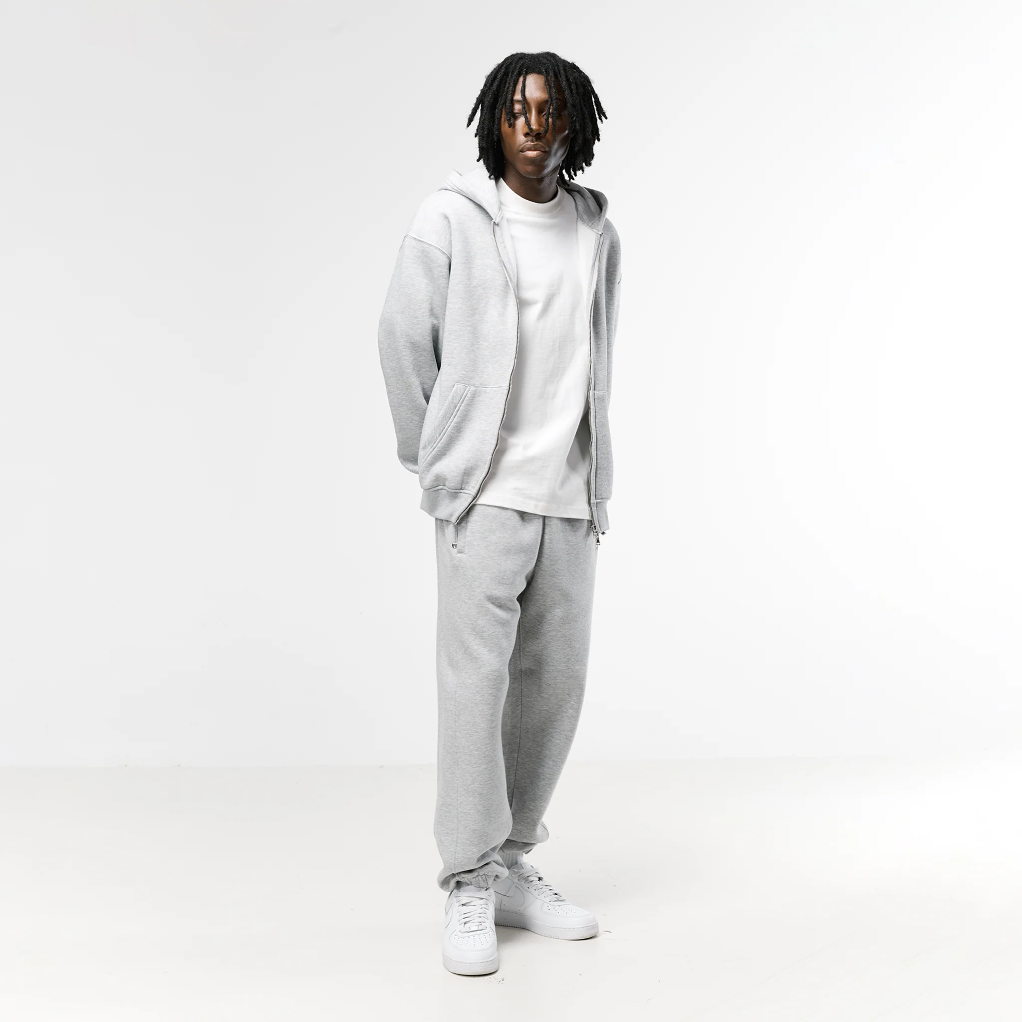 Full Zip Hoodie | Grey Marl - Image 4