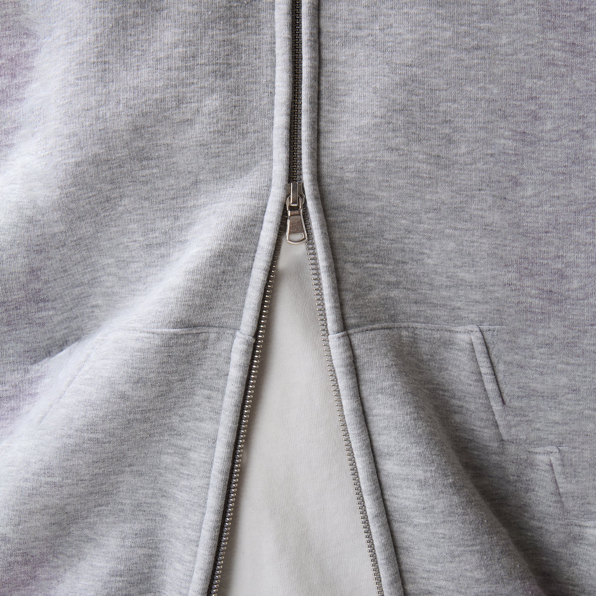 Full Zip Open Hem Tracksuit | Grey Marl - Image 3