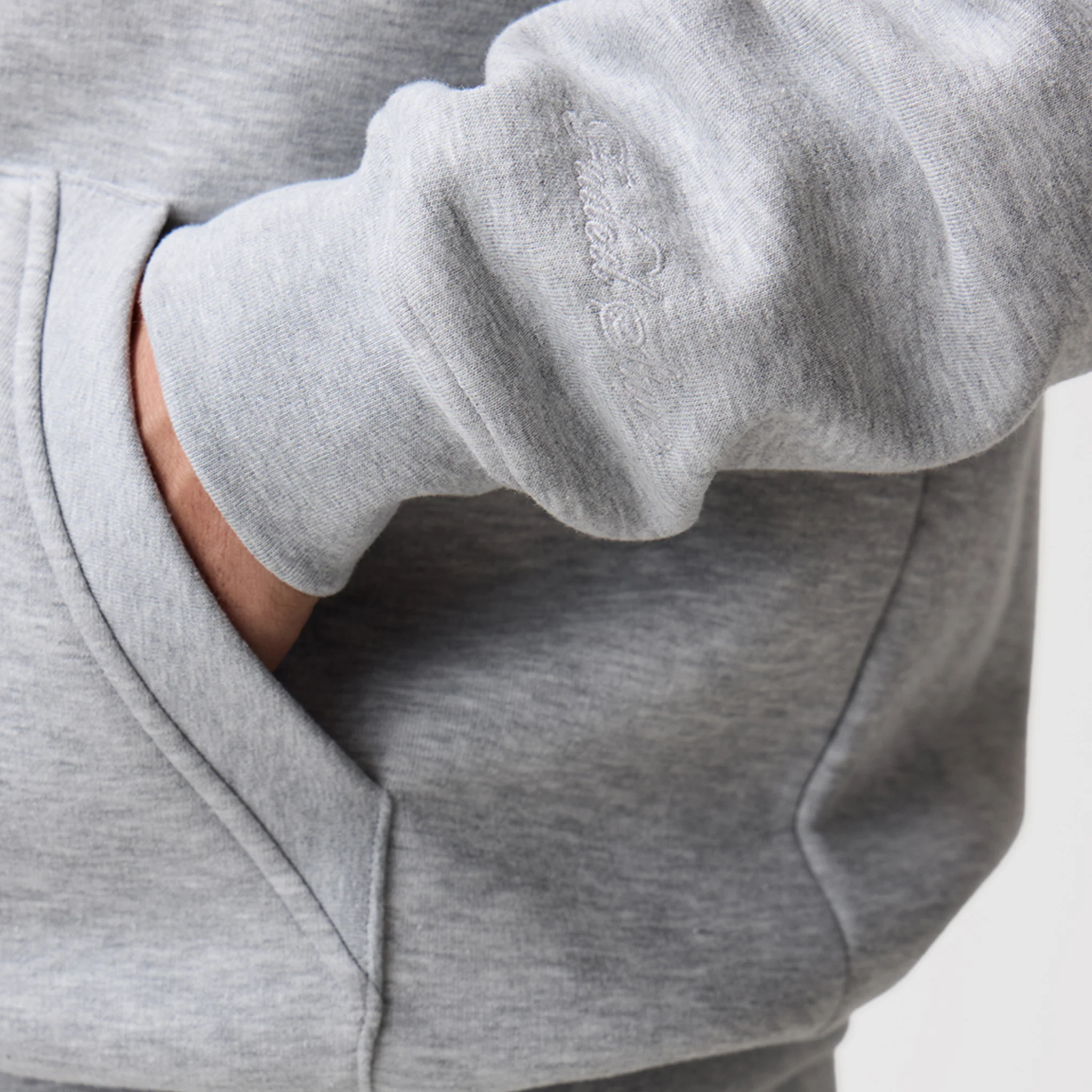Full Zip Open Hem Tracksuit | Grey Marl - Image 5