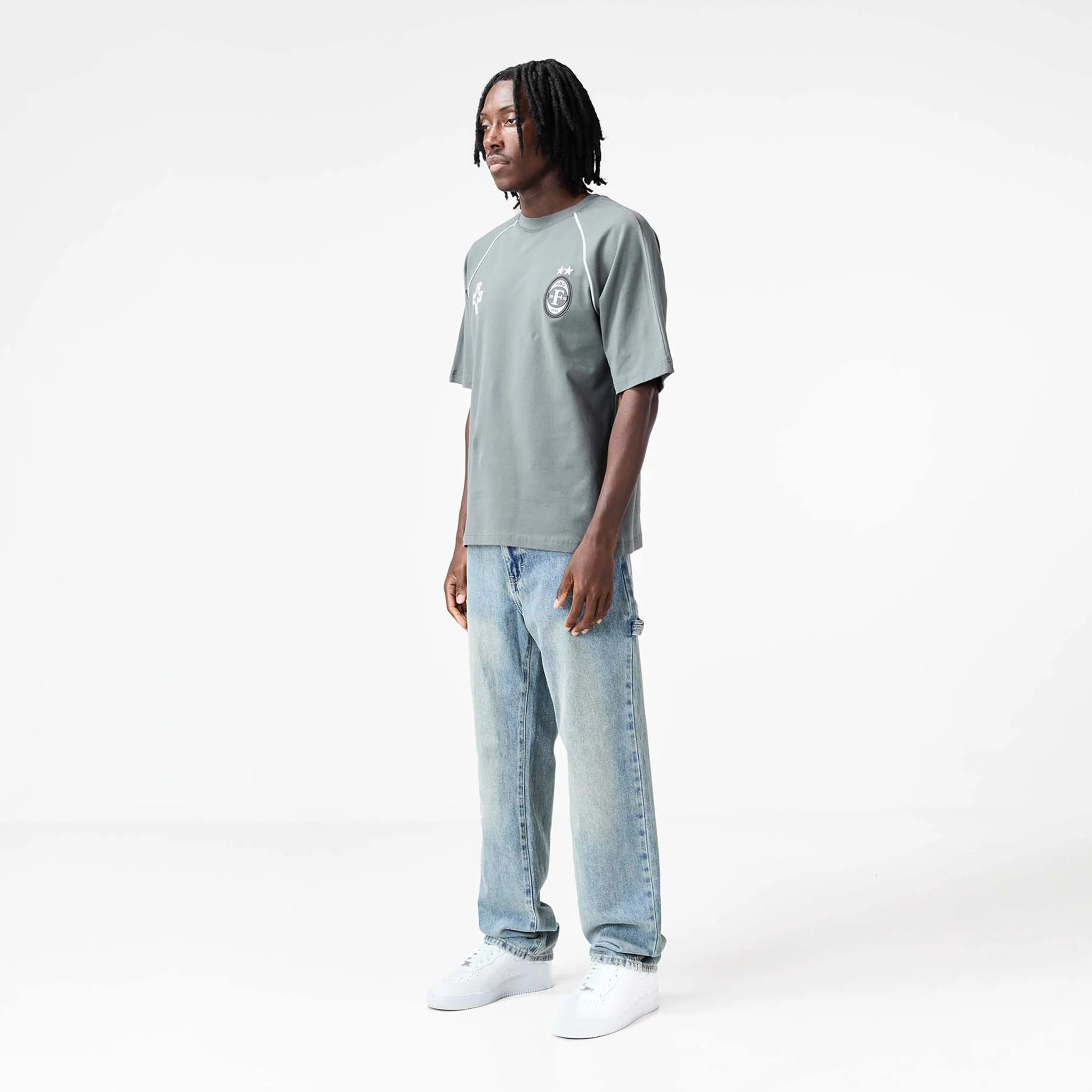 Jersey Football T-Shirt | Mid Grey - Image 3
