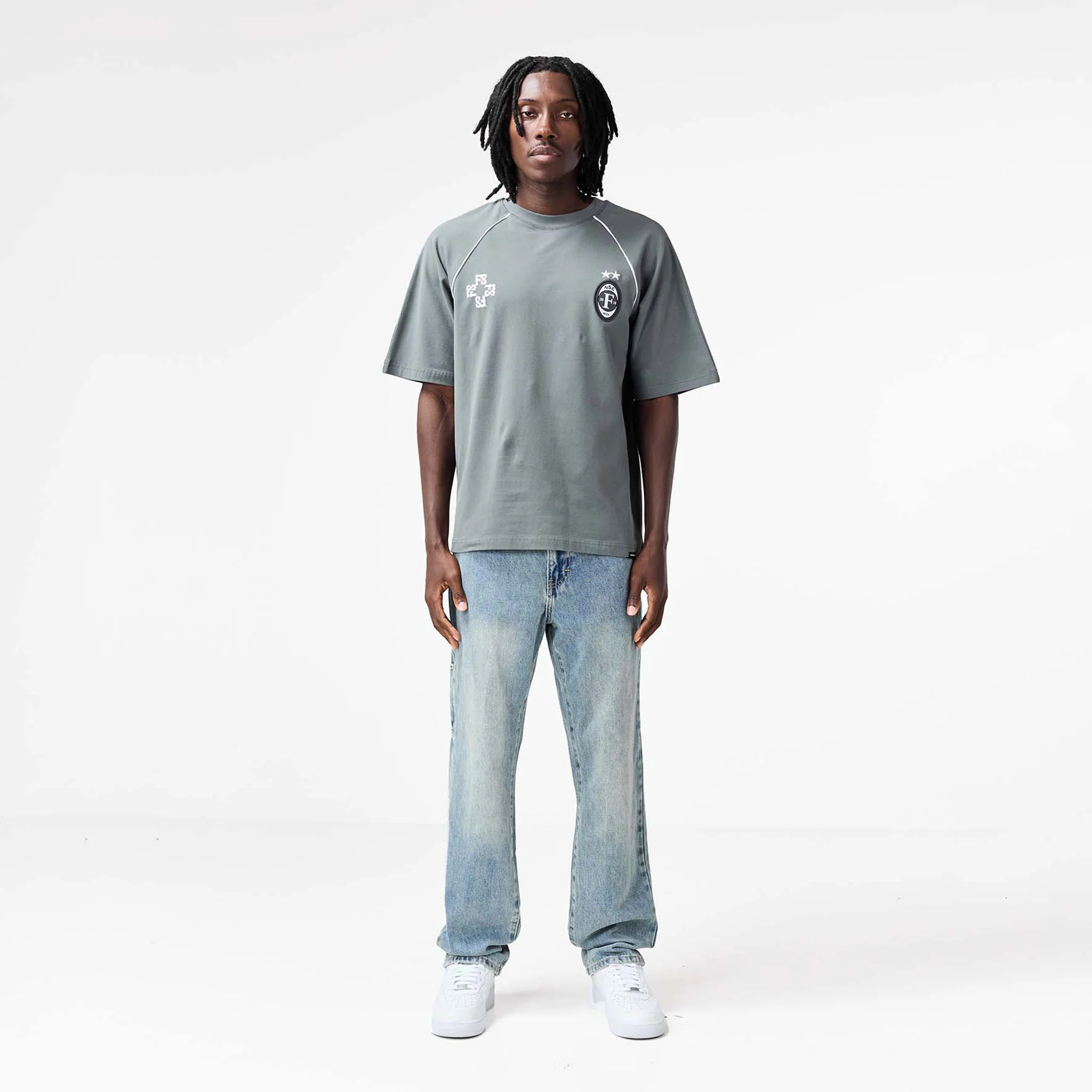 Jersey Football T-Shirt | Mid Grey - Image 6