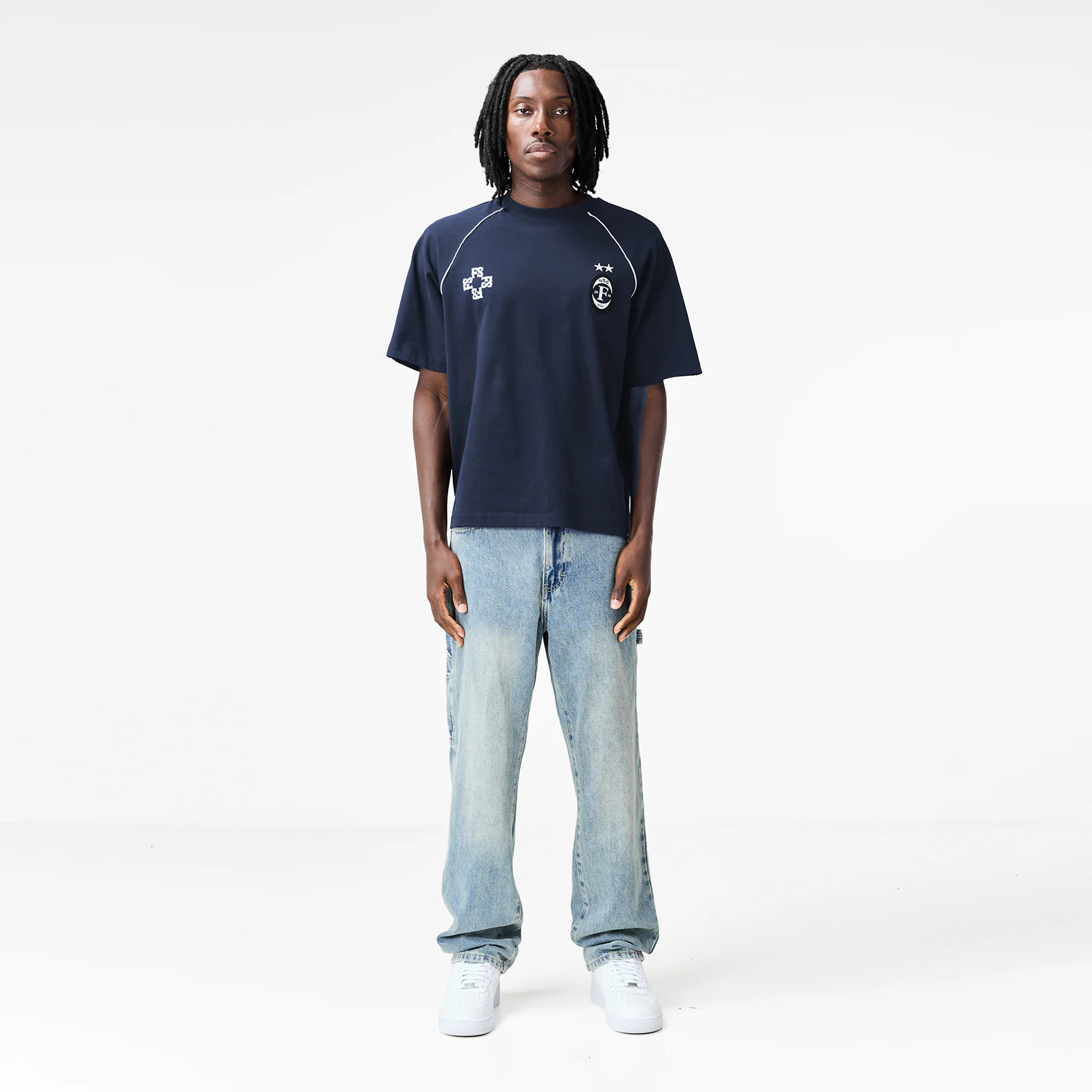 Jersey Football T-Shirt | Navy - Image 3