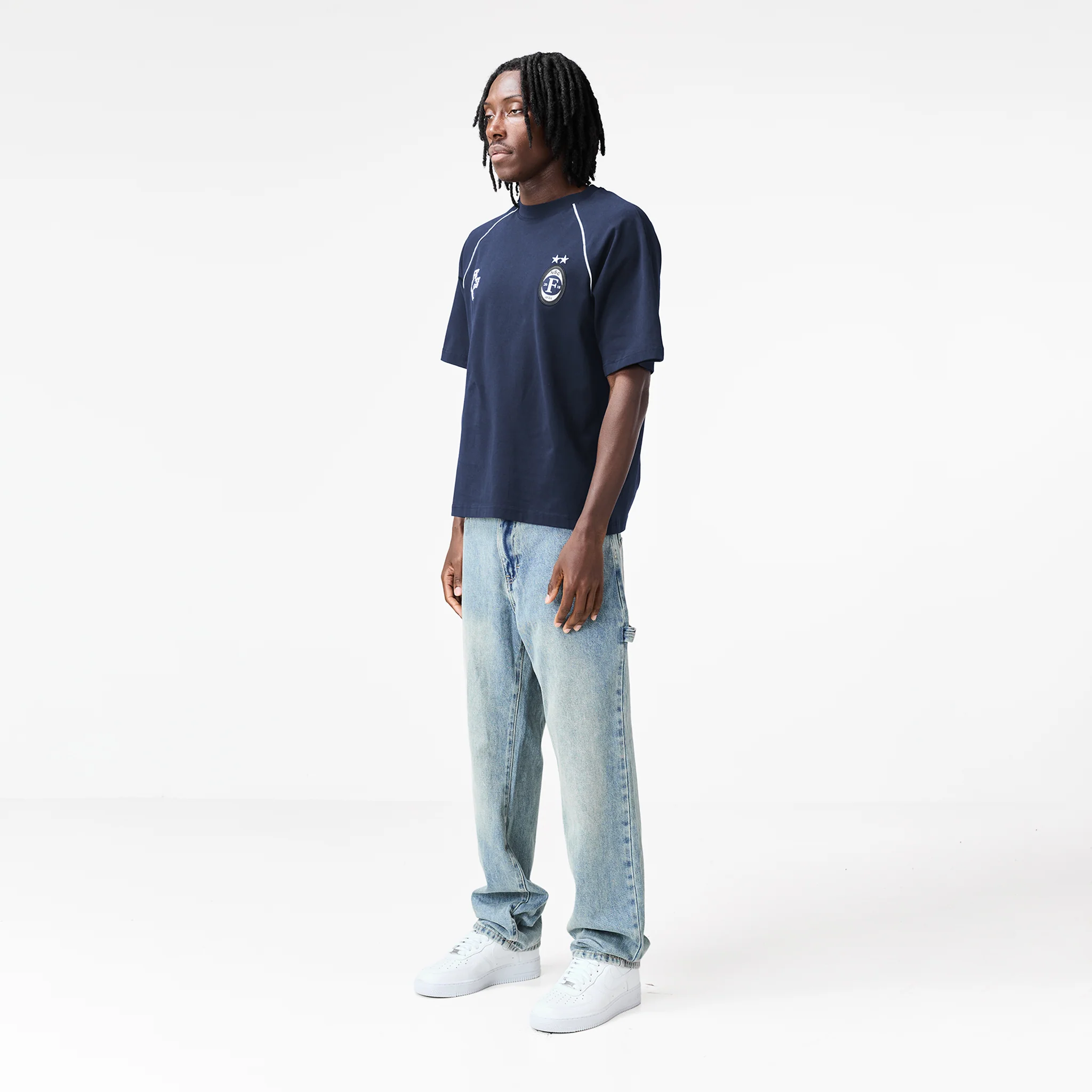 Jersey Football T-Shirt | Navy - Image 7