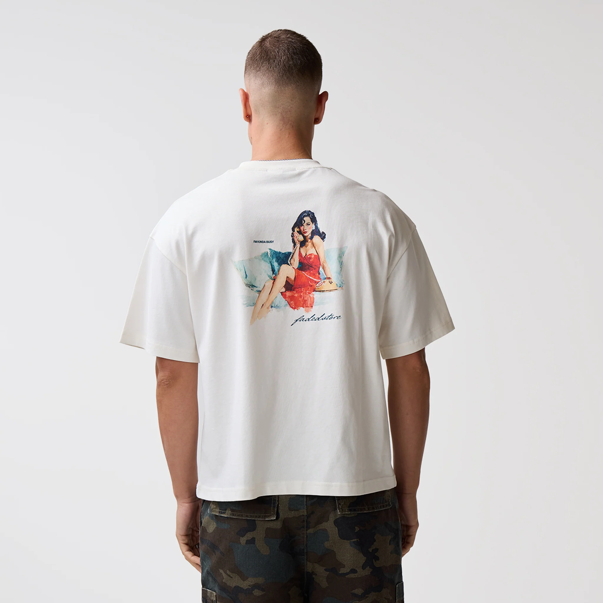 Kinda Busy T-Shirt | Chalk - Image 4