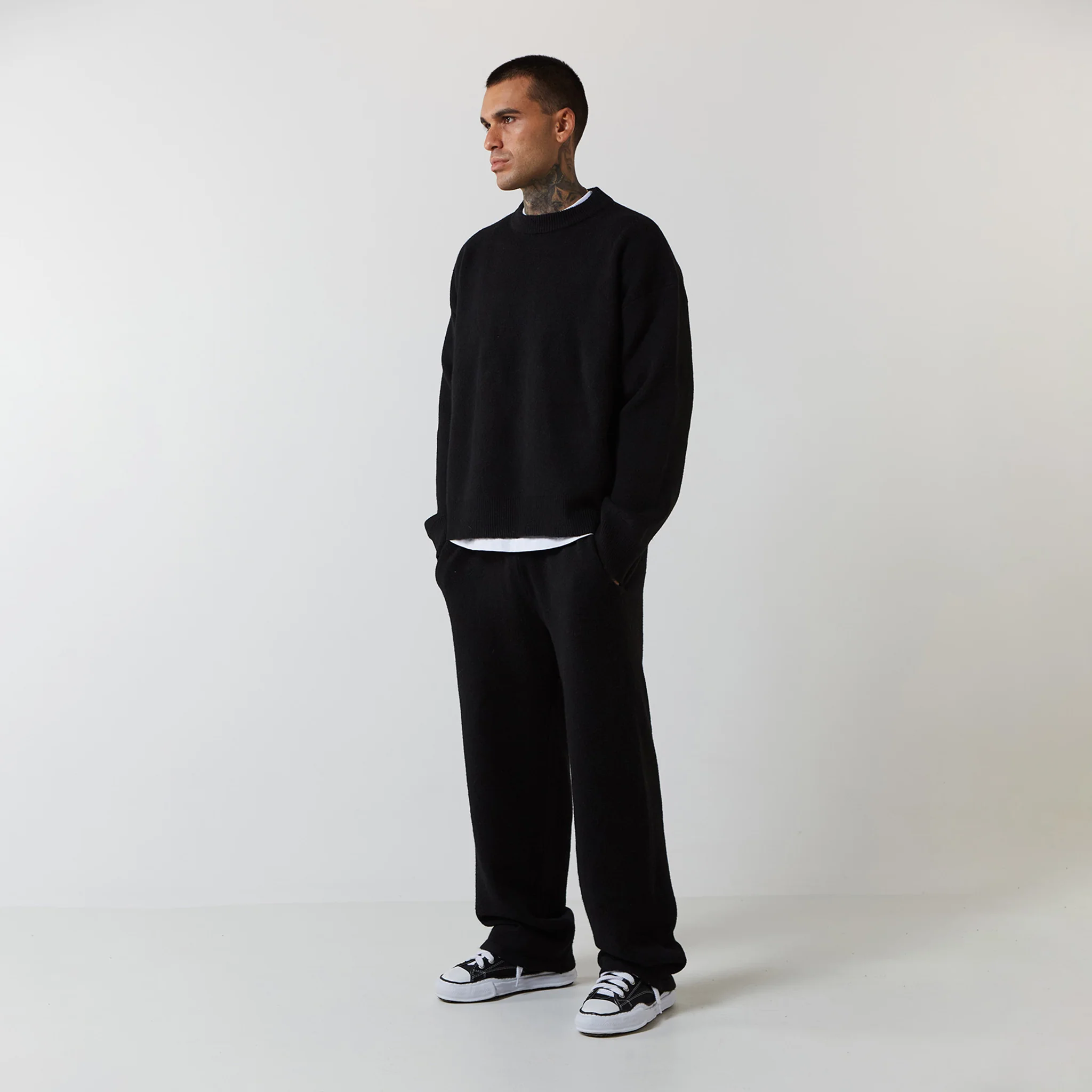 Knitted Crewneck | Black - Image 10