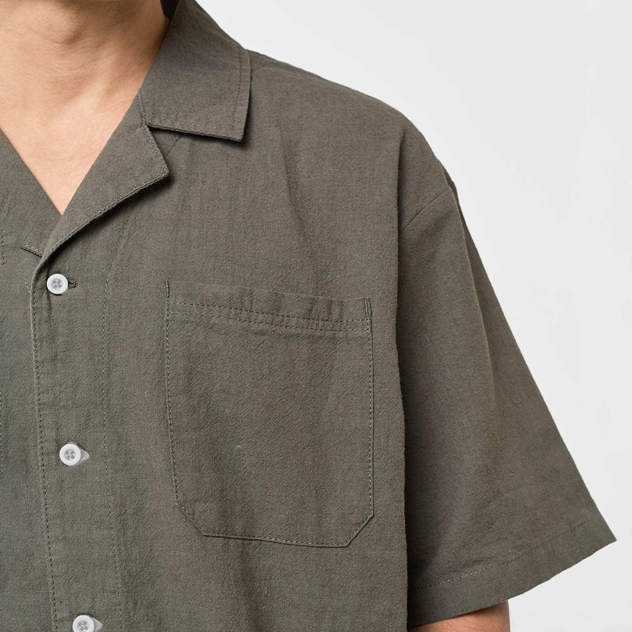 Linen Shirt | Olive - Image 3
