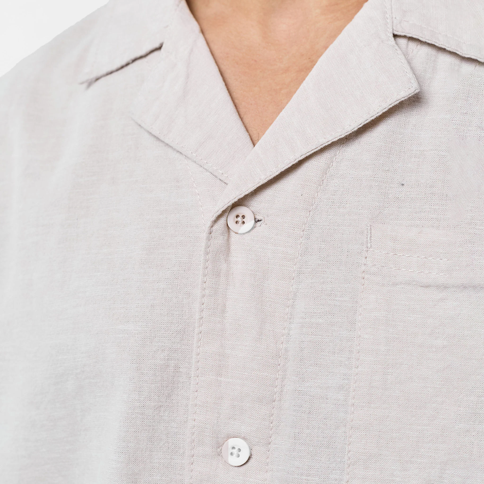 Linen Shirt | Stone - Image 4