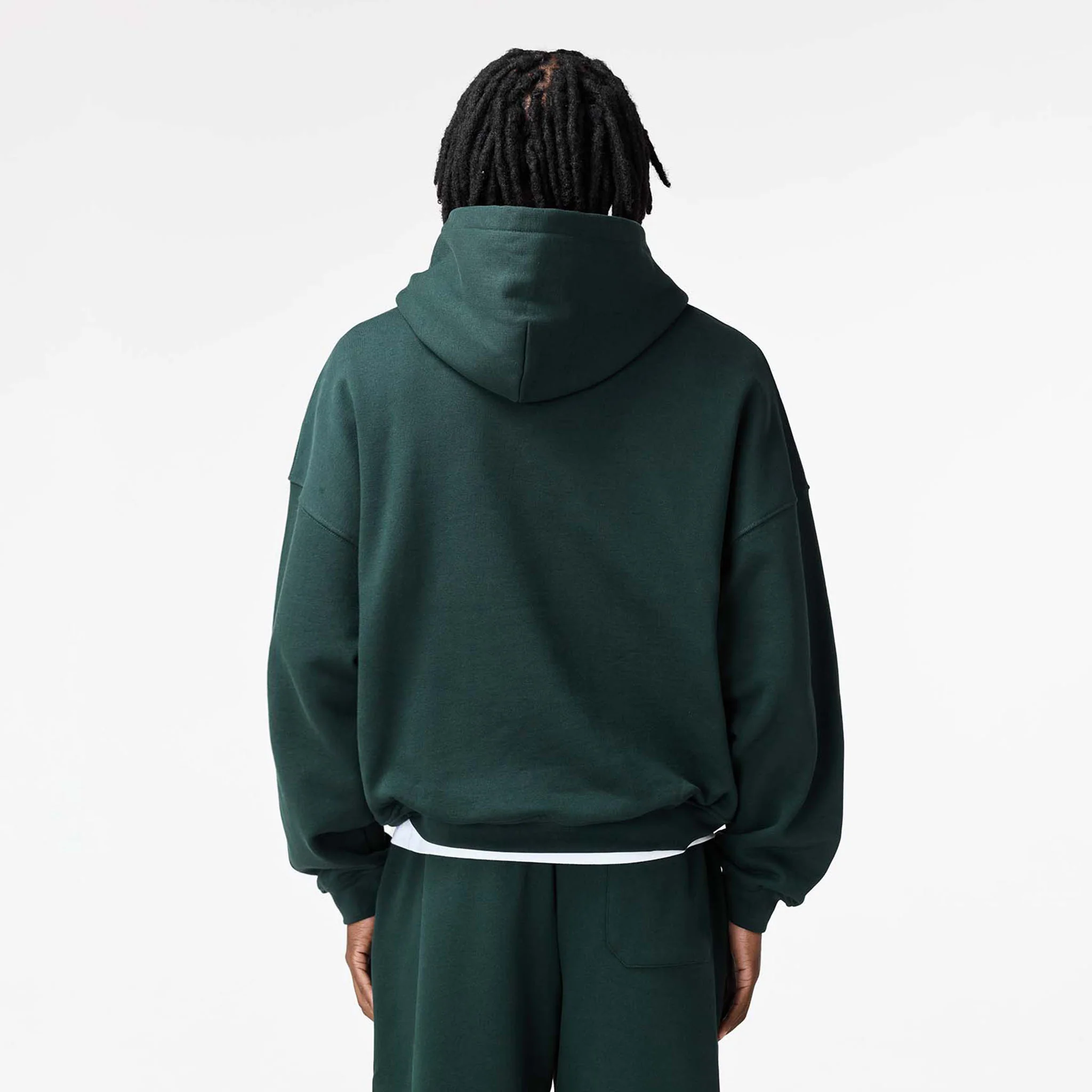 Loose Fit Cropped Hoodie | Forest Green - Image 7
