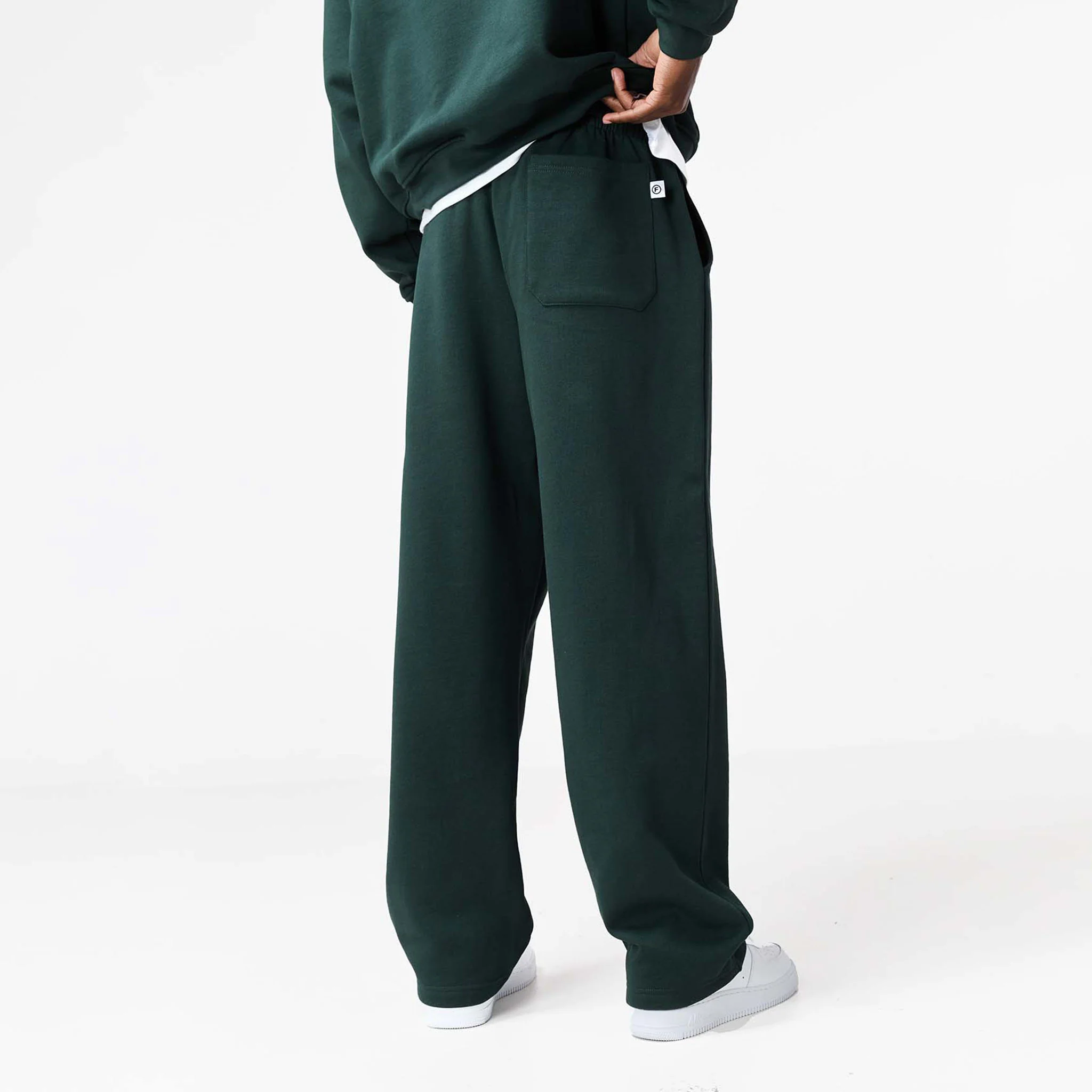 Loose Fit Cropped Tracksuit | Forest Green - Image 11