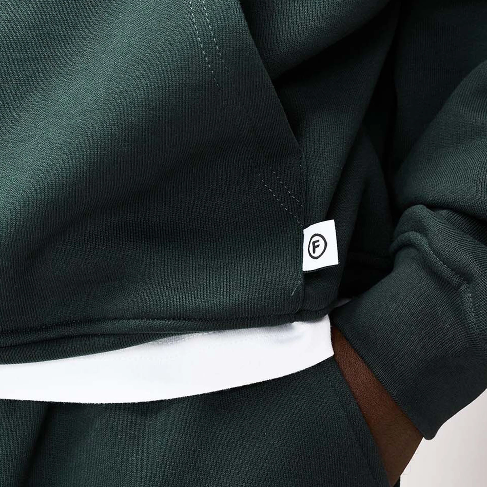 Loose Fit Cropped Tracksuit | Forest Green - Image 3