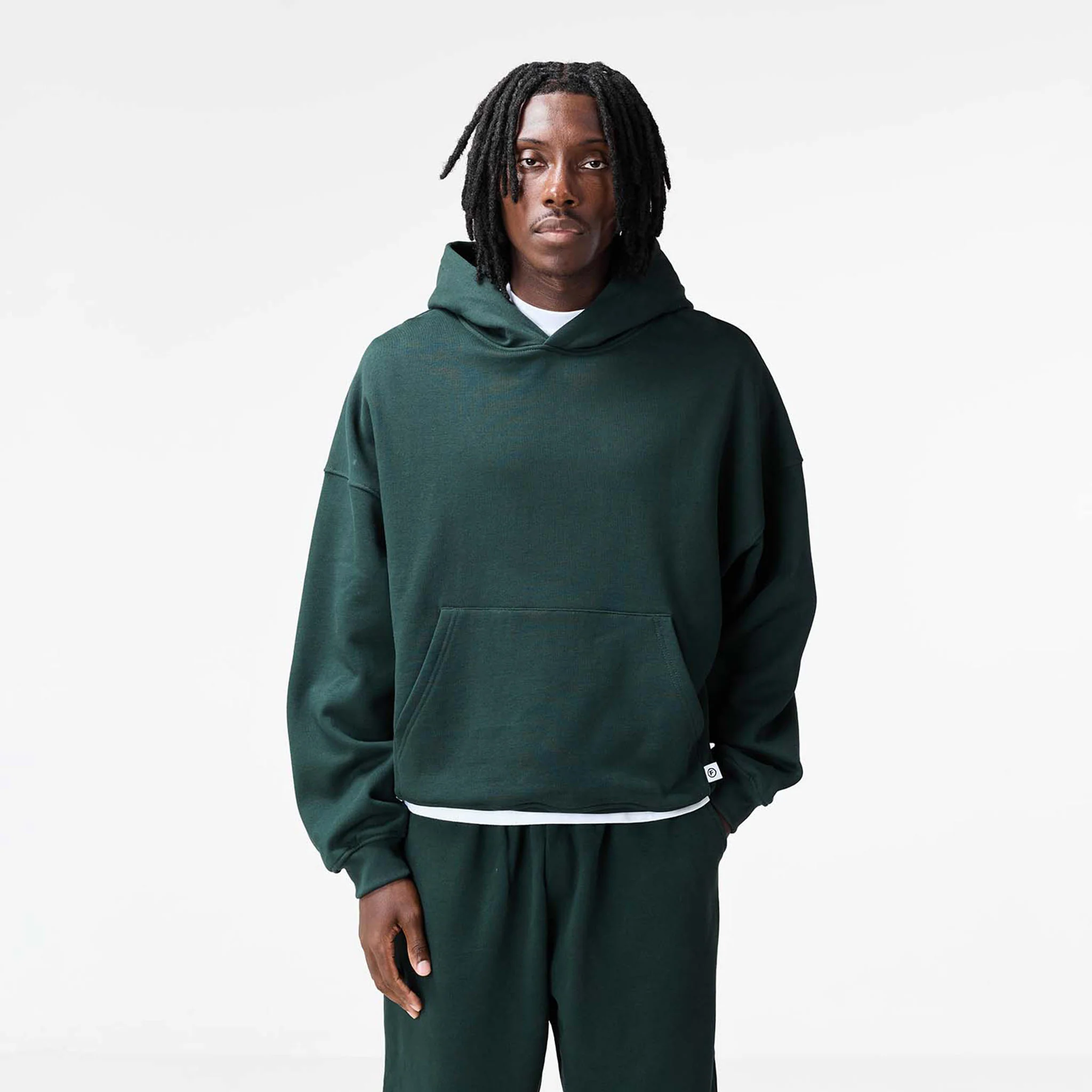 Loose Fit Cropped Tracksuit | Forest Green - Image 6