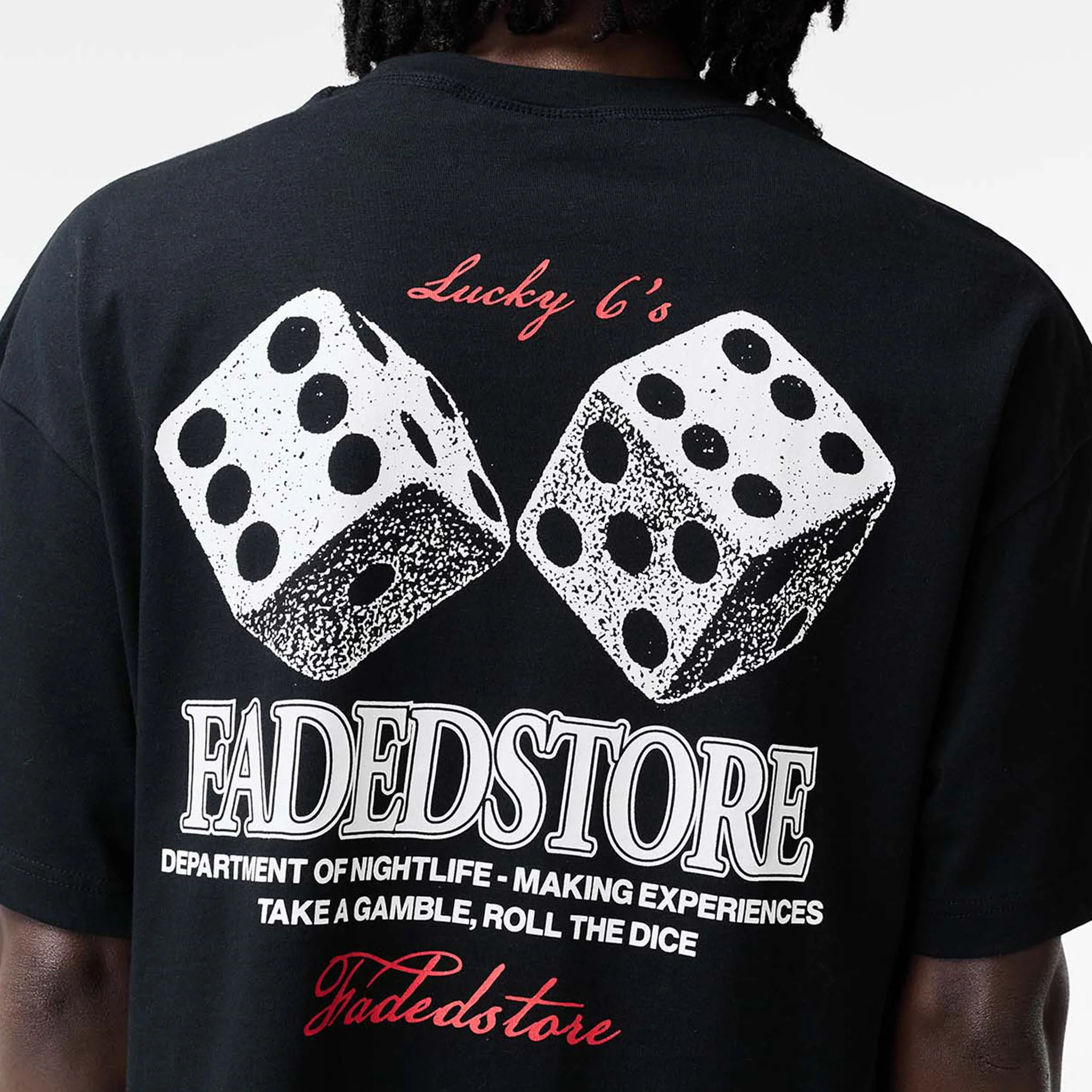 Lucky 6's T-Shirt | Black - Image 4