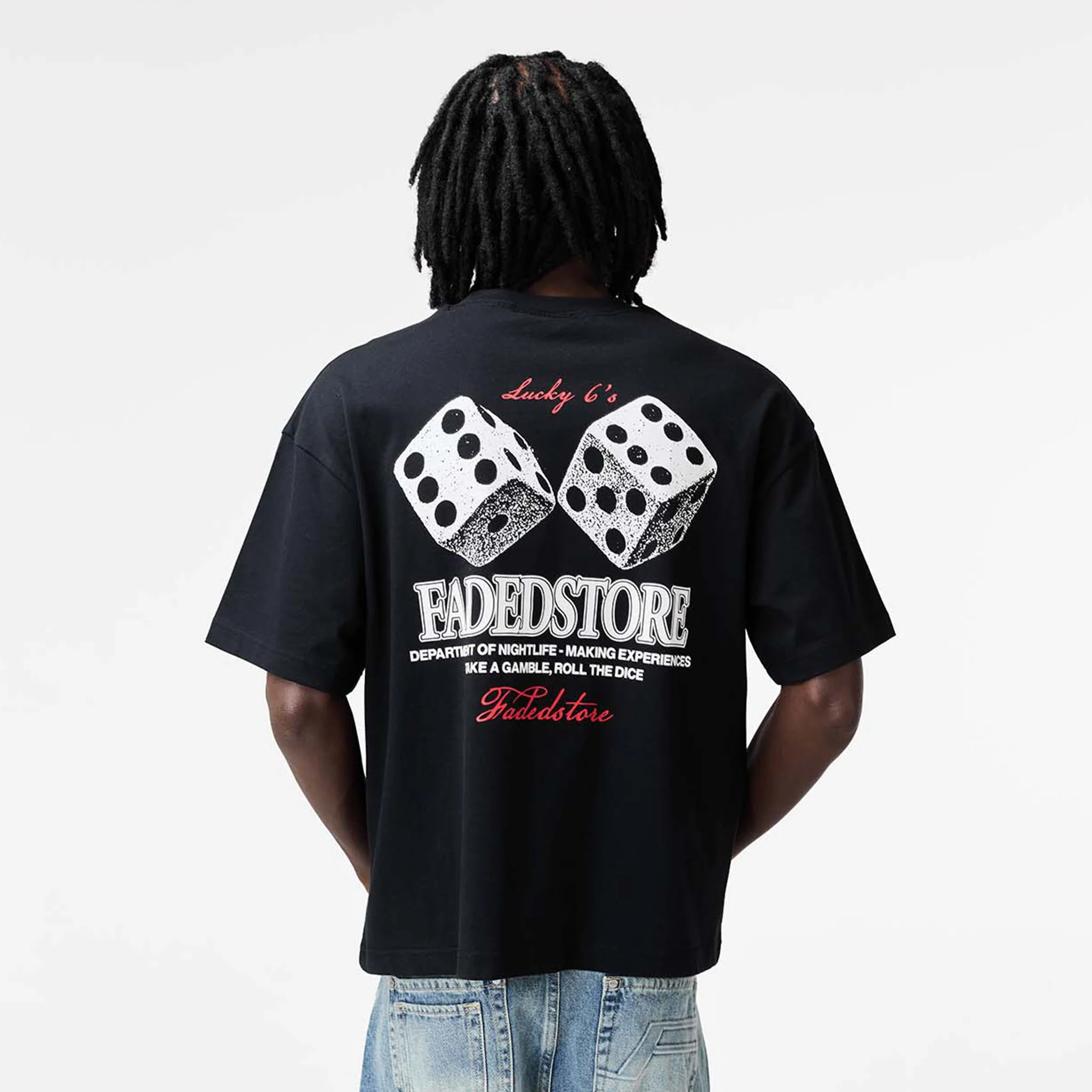 Lucky 6's T-Shirt | Black - Image 5