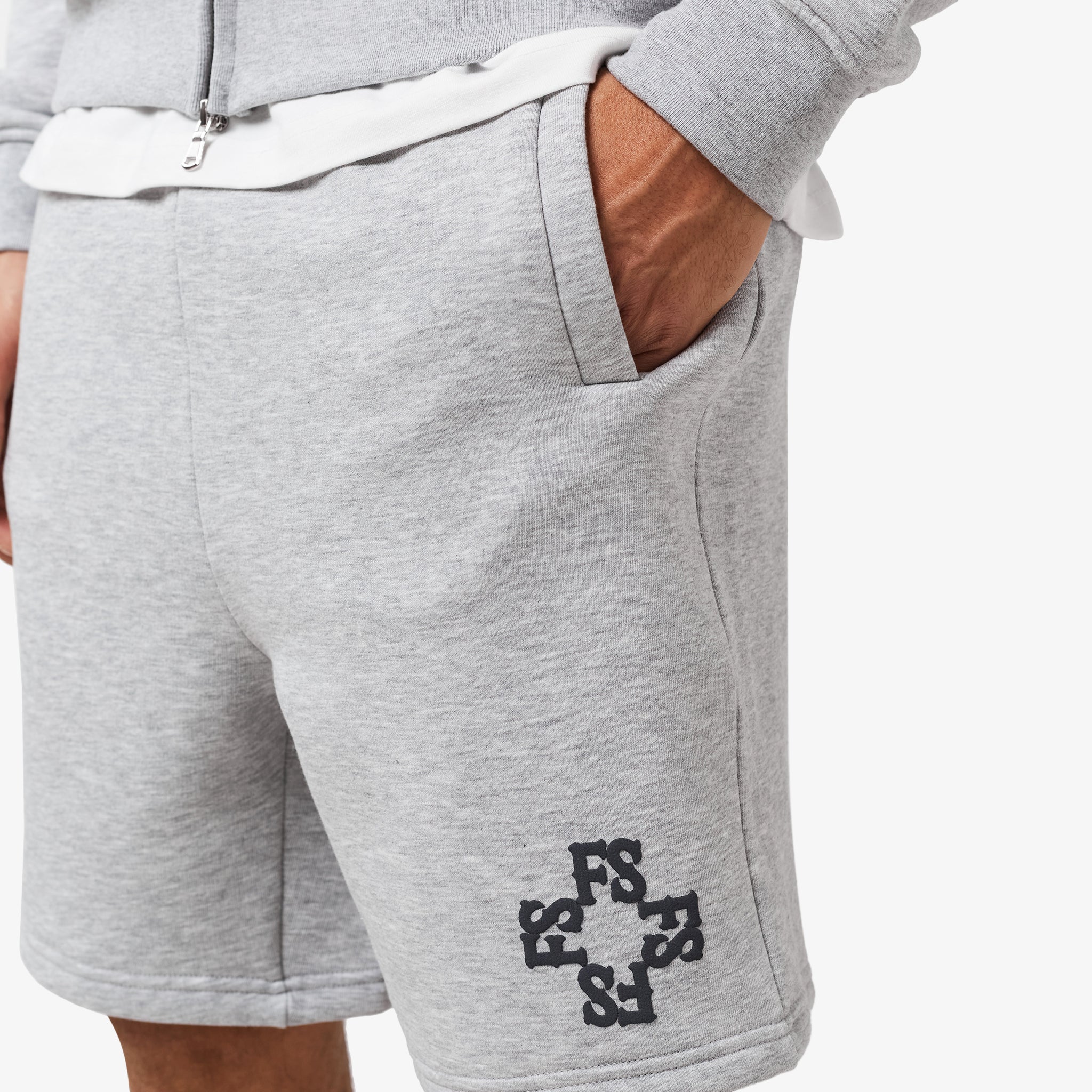 Monogram Short | Grey Marl - Image 3