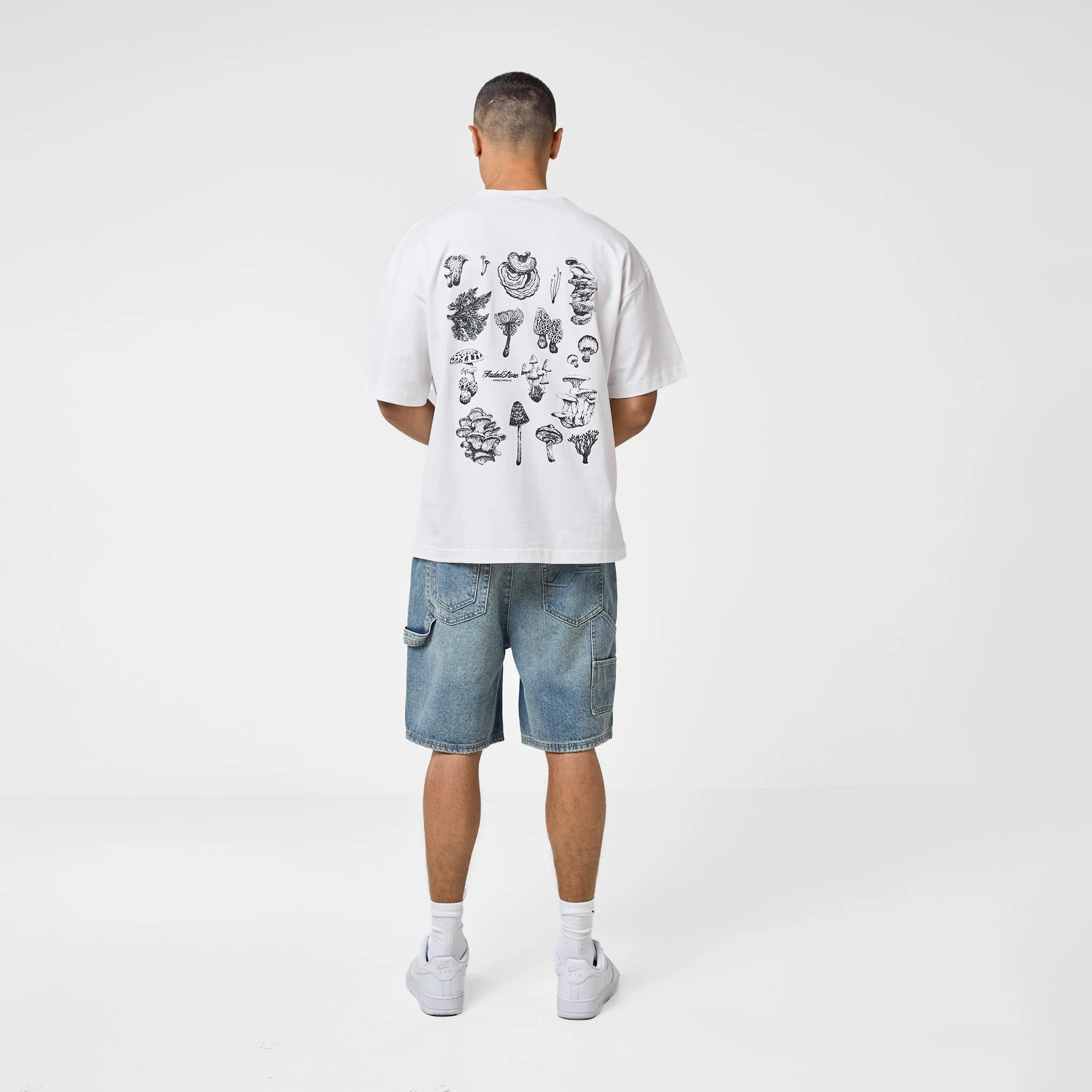 Mushroom Sketch T-Shirt | Off White - Image 6