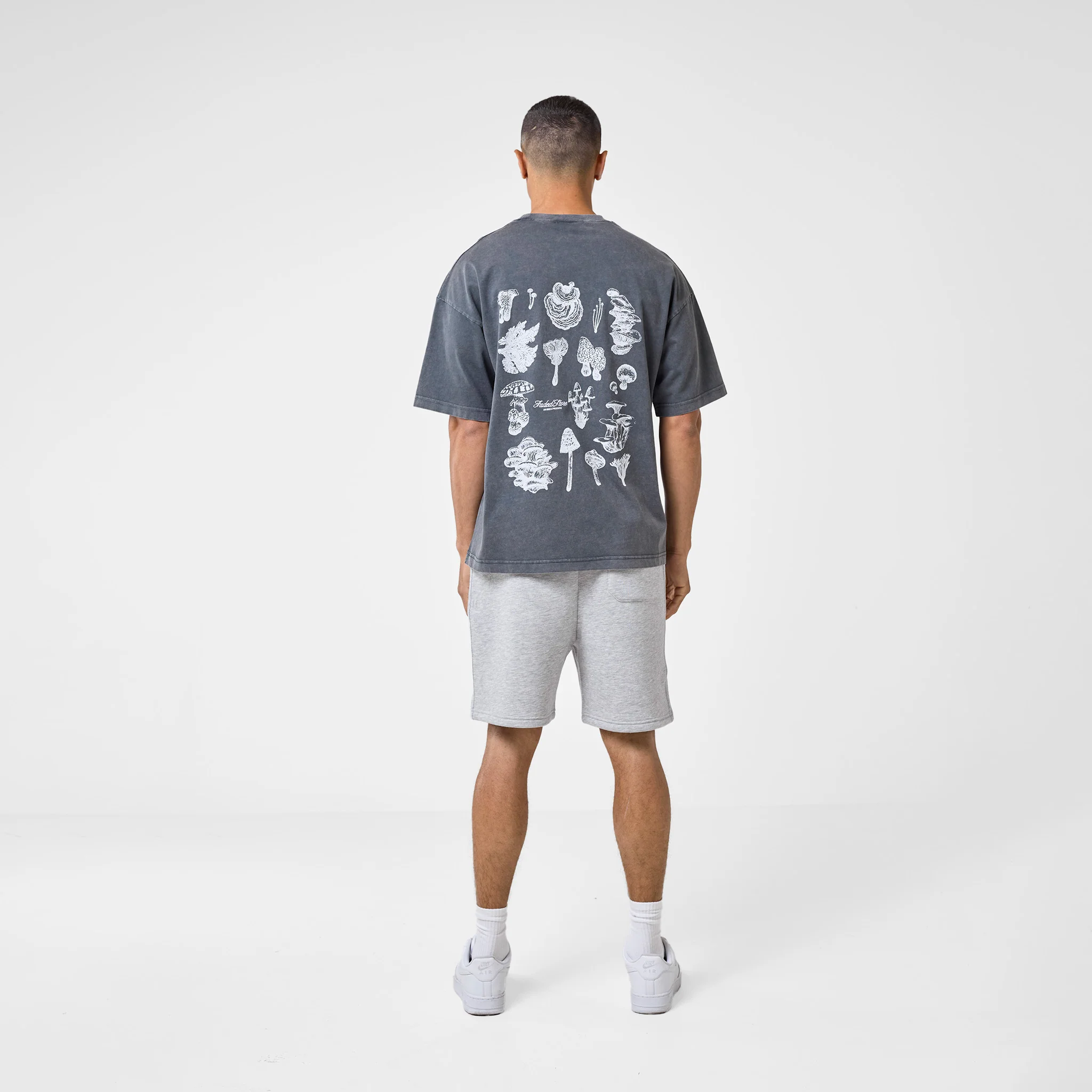 Mushroom Sketch T-Shirt | Washed Black - Image 3
