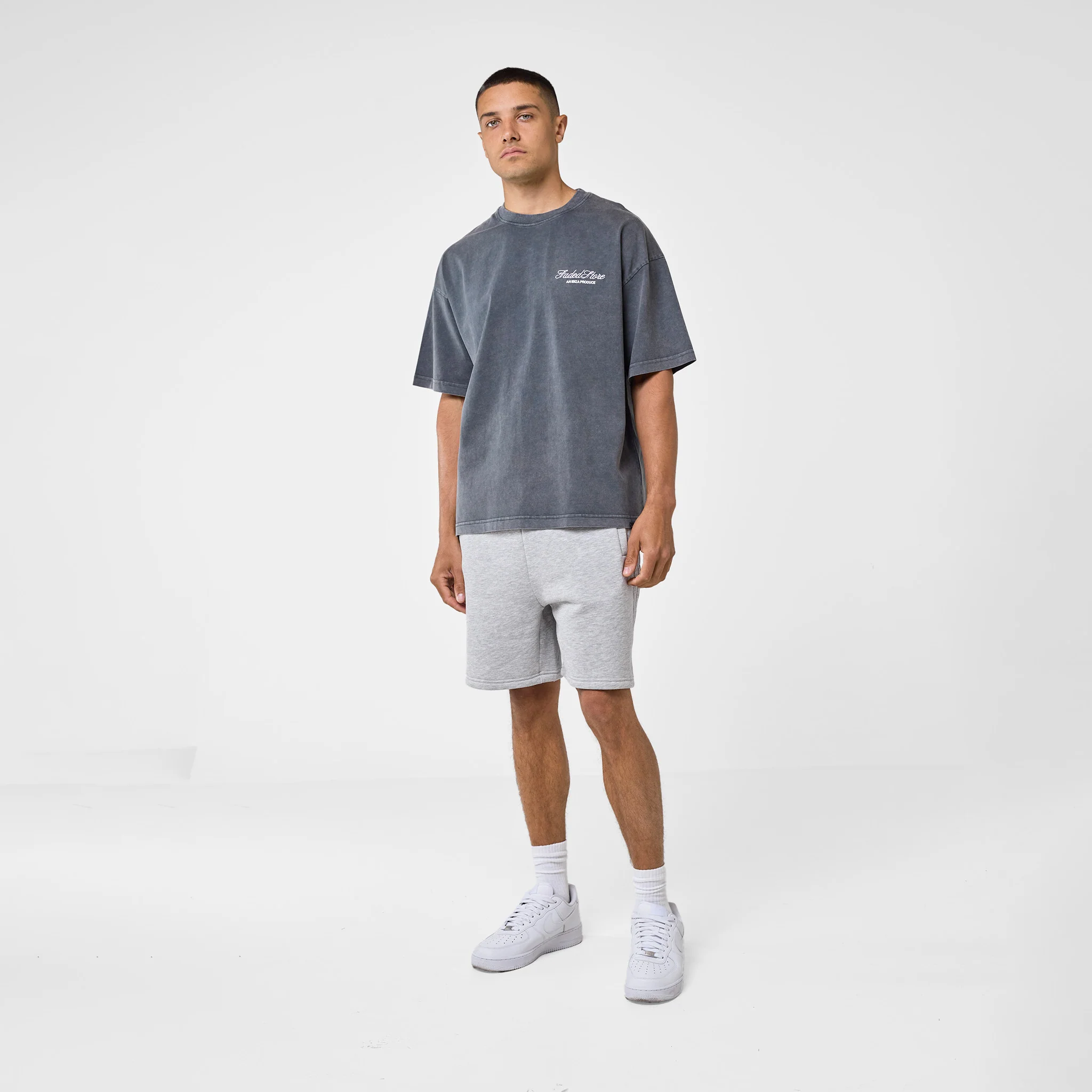 Mushroom Sketch T-Shirt | Washed Black - Image 6