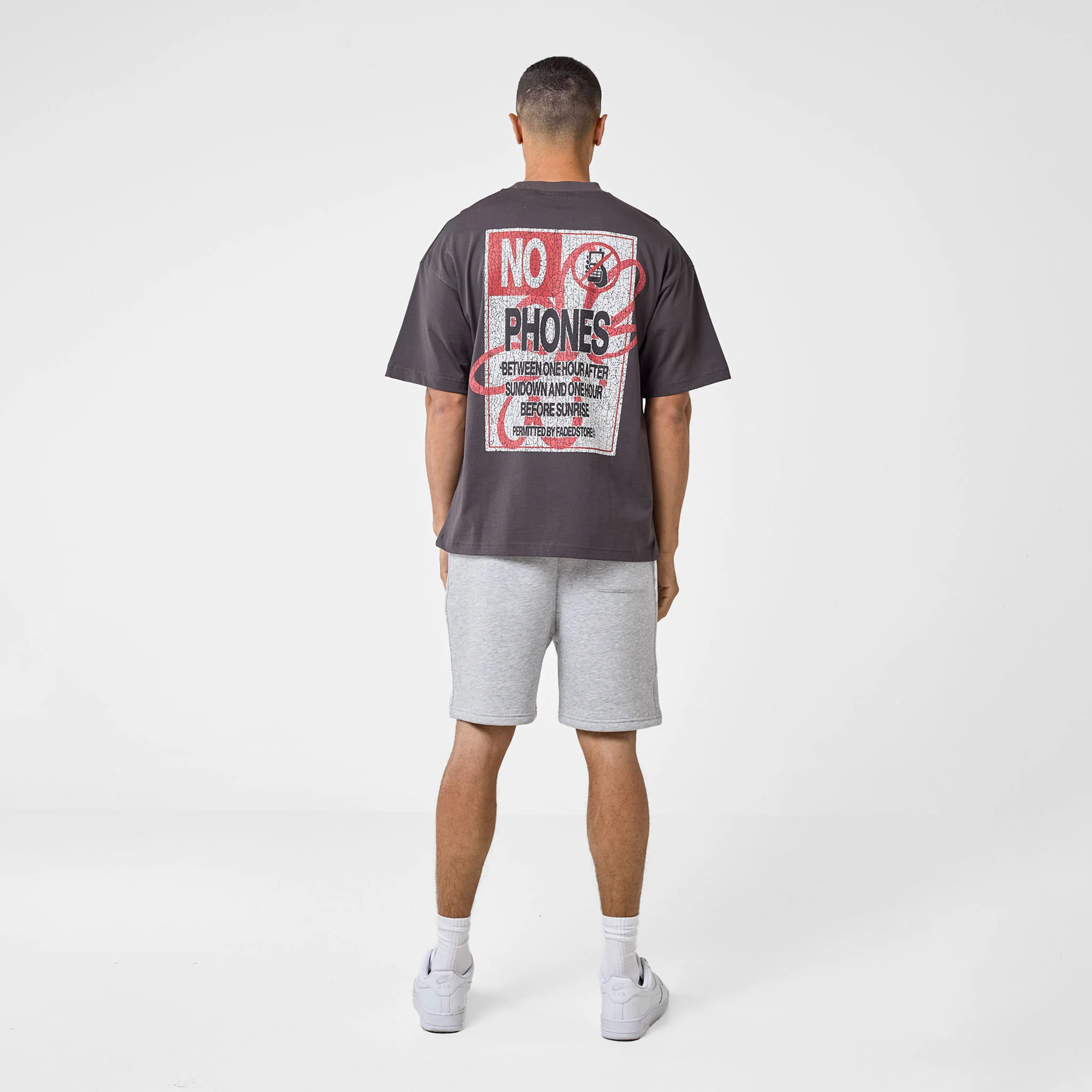 No Phones T-Shirt | Grey - Image 4