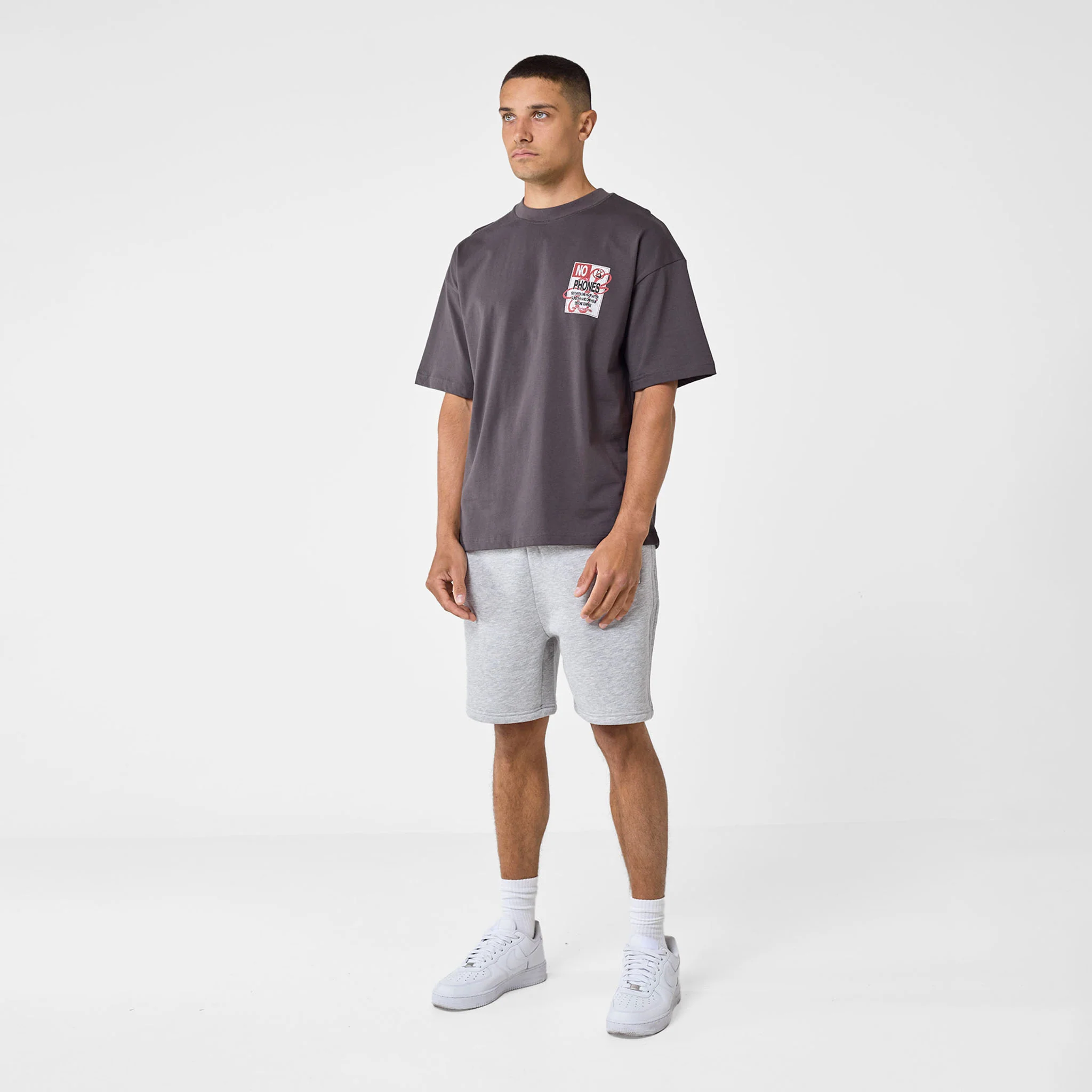 No Phones T-Shirt | Grey - Image 8