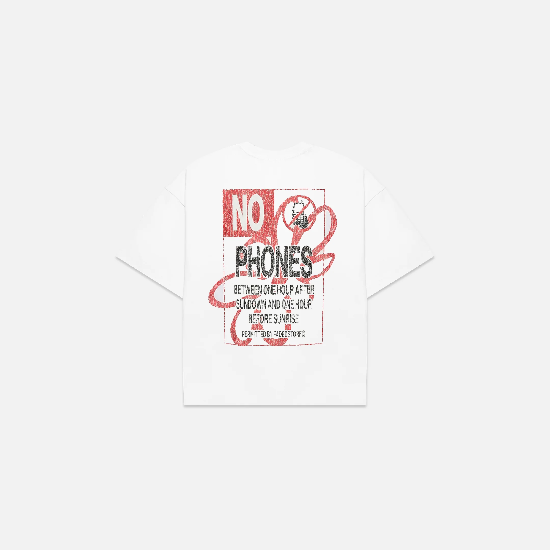 No Phones T-Shirt | White