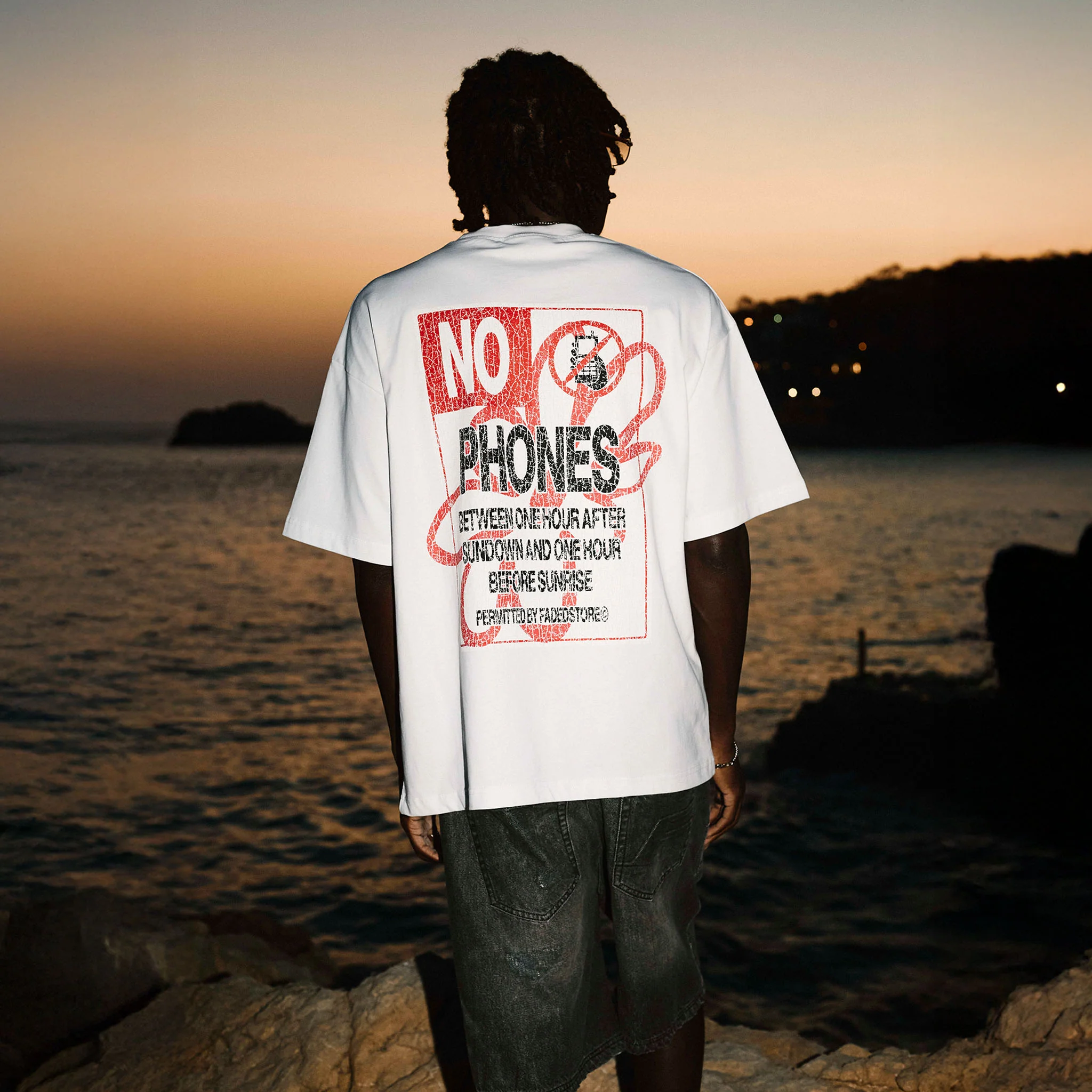 No Phones T-Shirt | White - Image 3